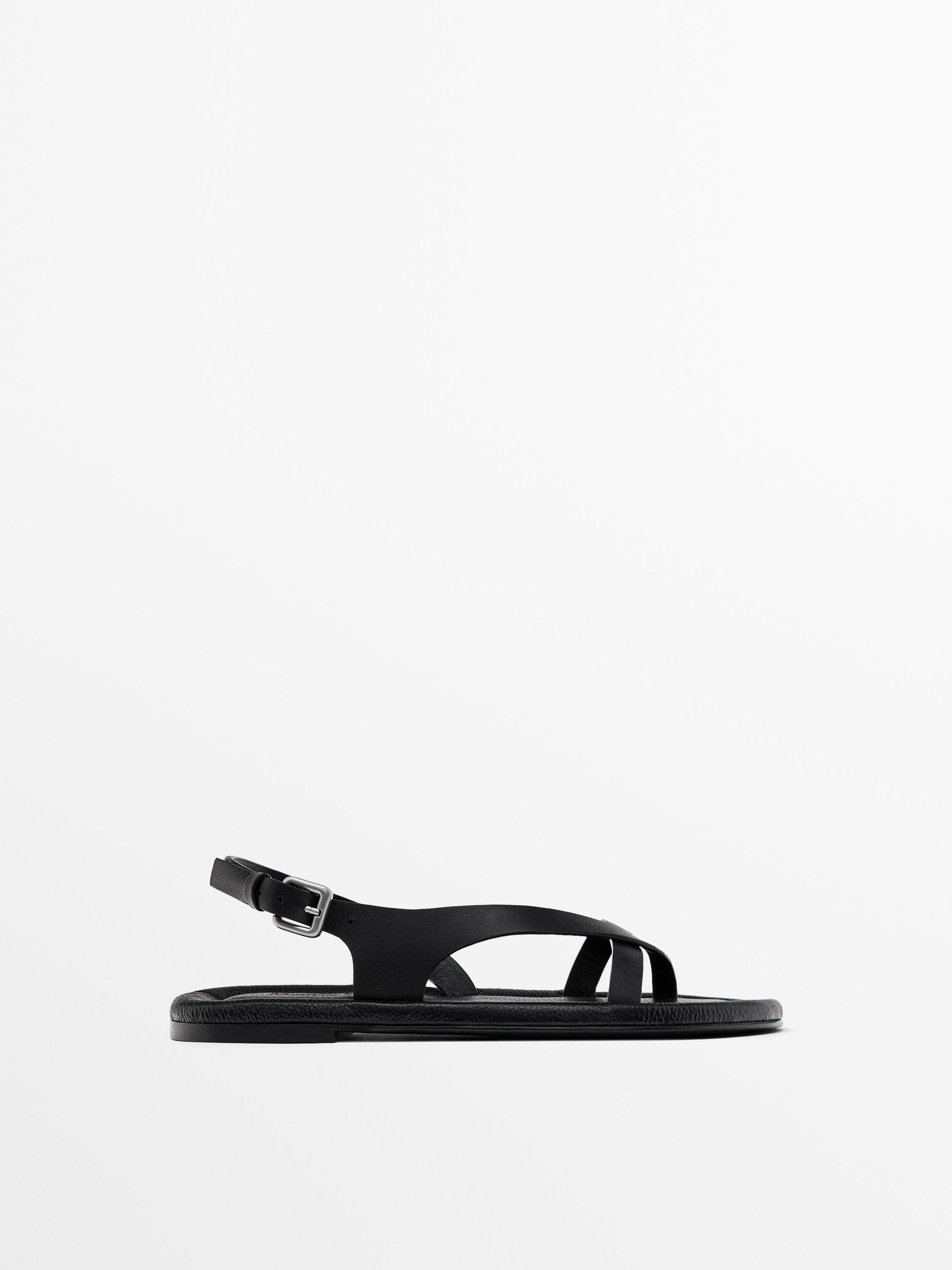 Padded flat sandals