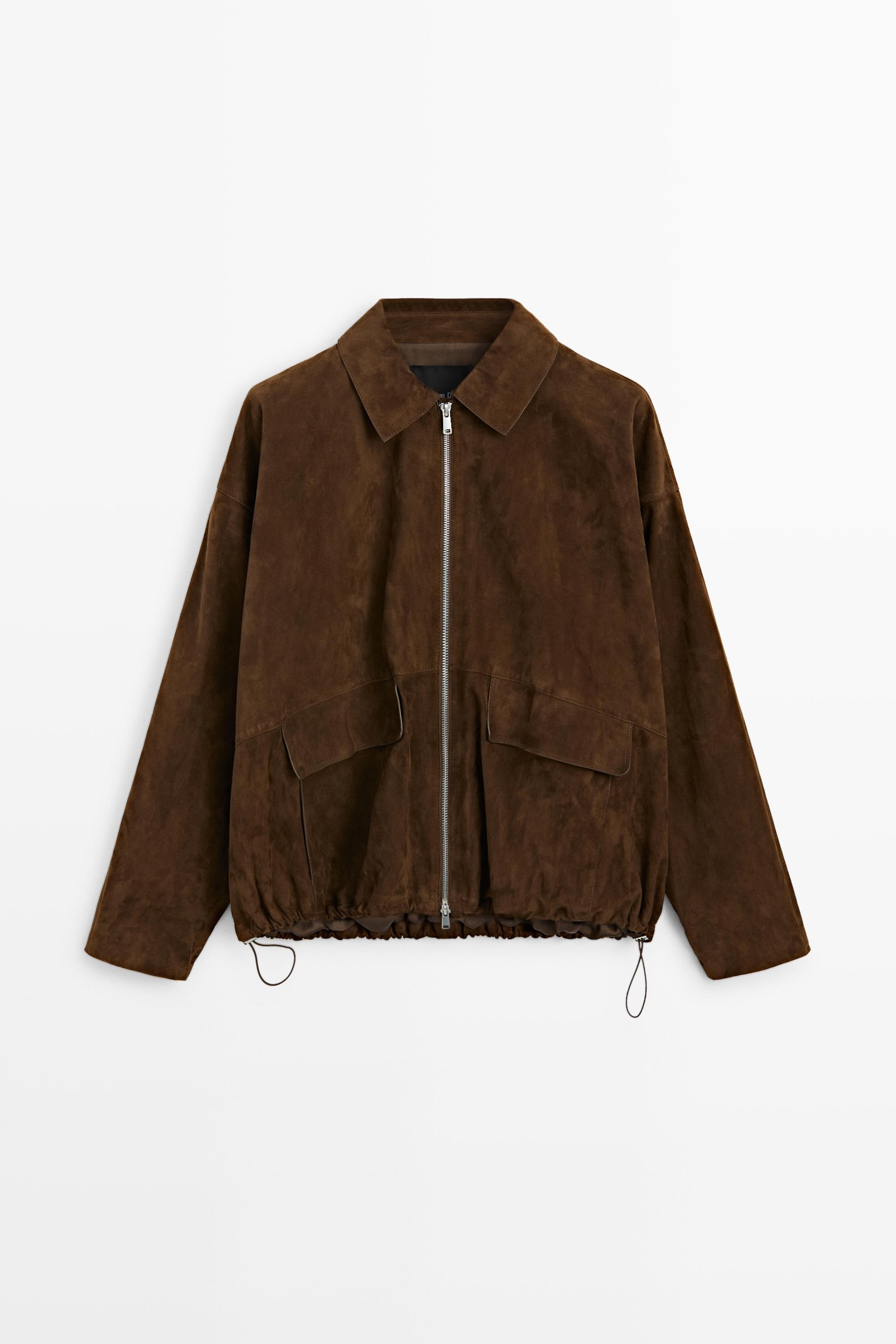 Massimo Dutti Oversize deri süet bomber ceket