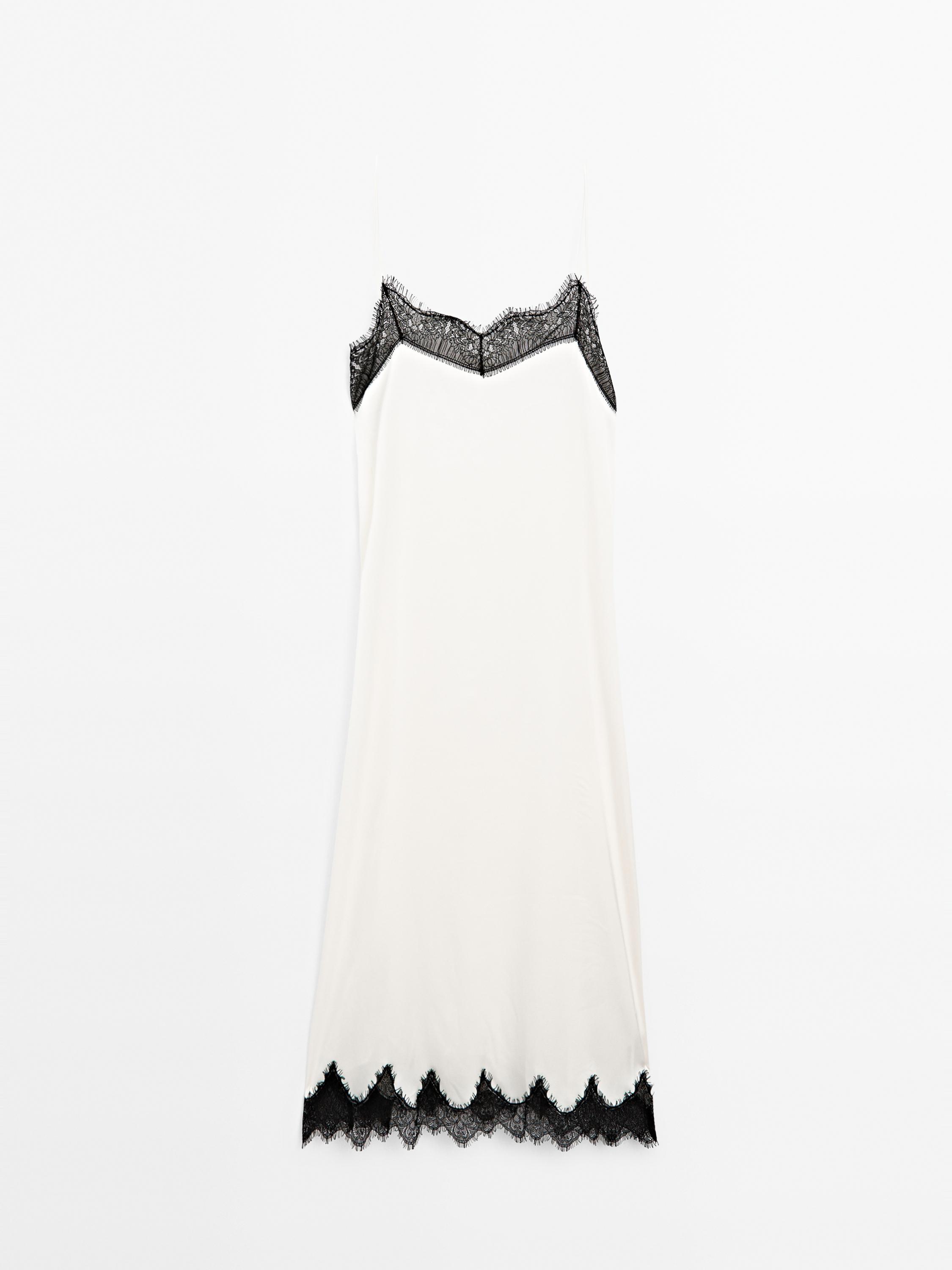 Long contrast camisole dress
