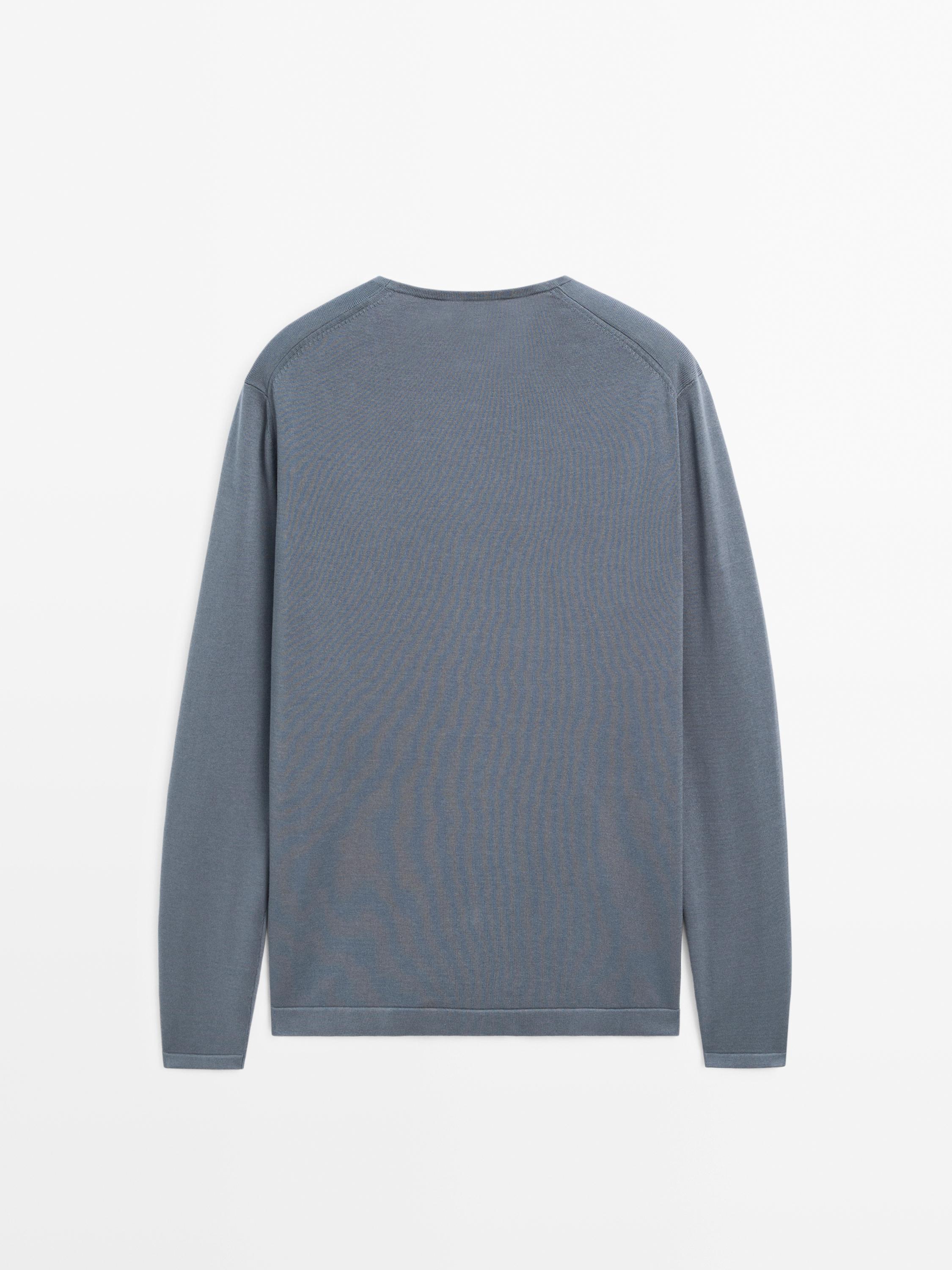 100% cotton fine knit sweater