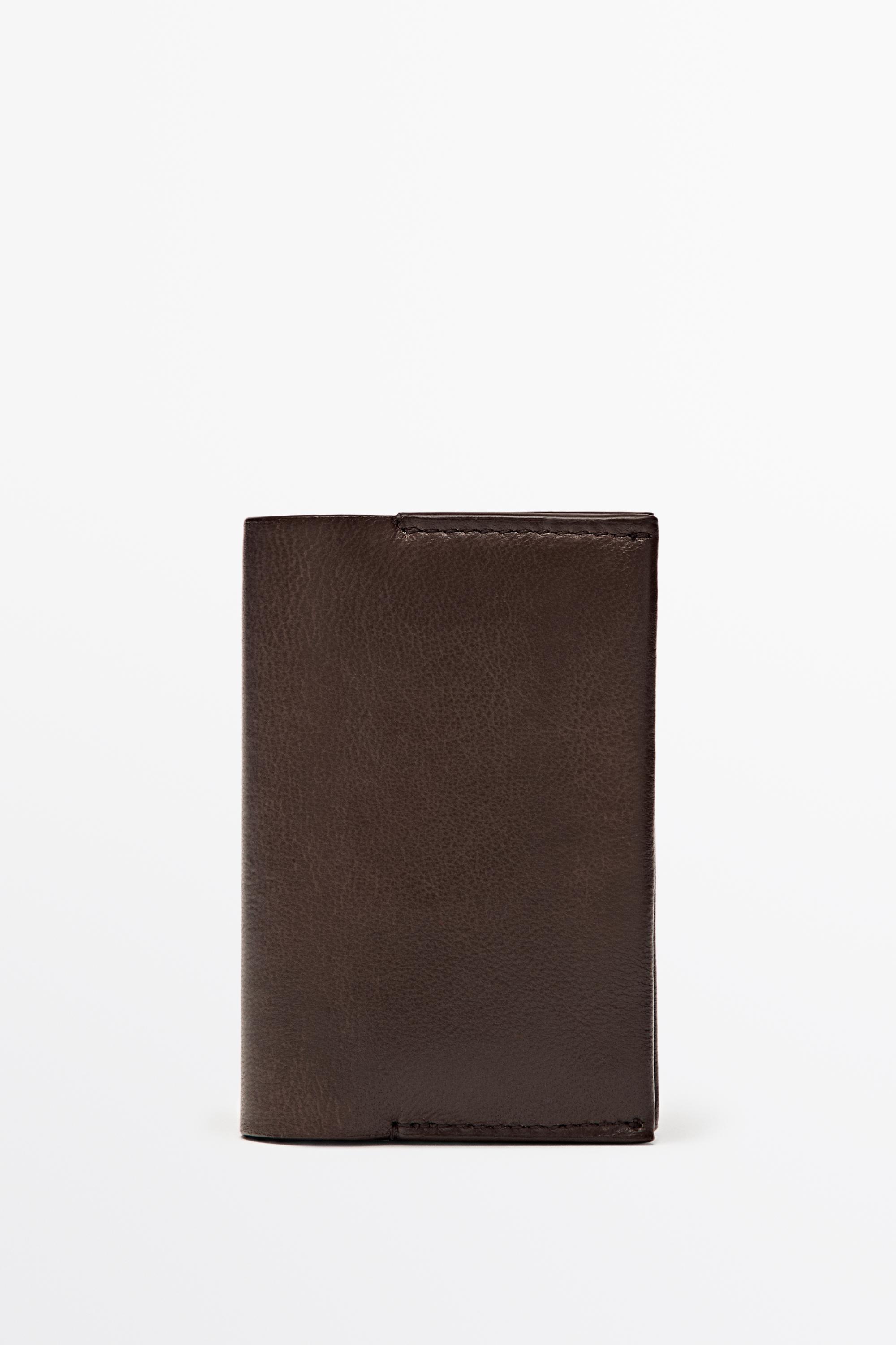 Nappa leather wallet — BROWN