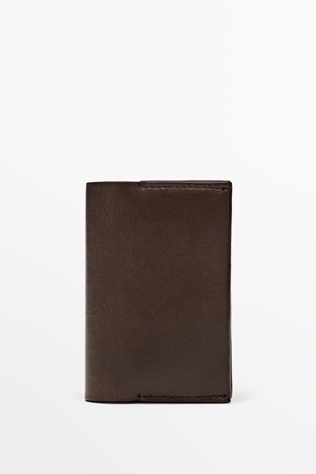 Nappa leather wallet — BROWN