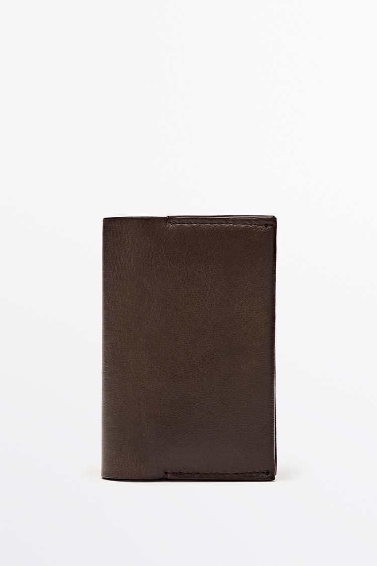 Nappa leather wallet — BROWN