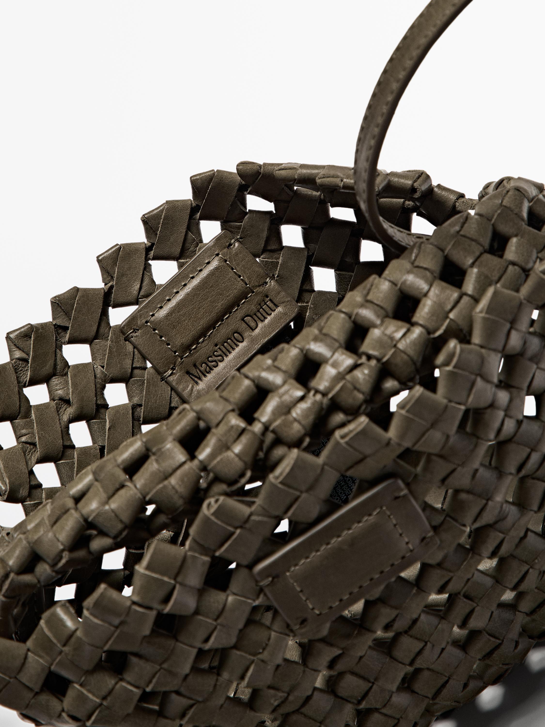 Nappa leather braided mini bag