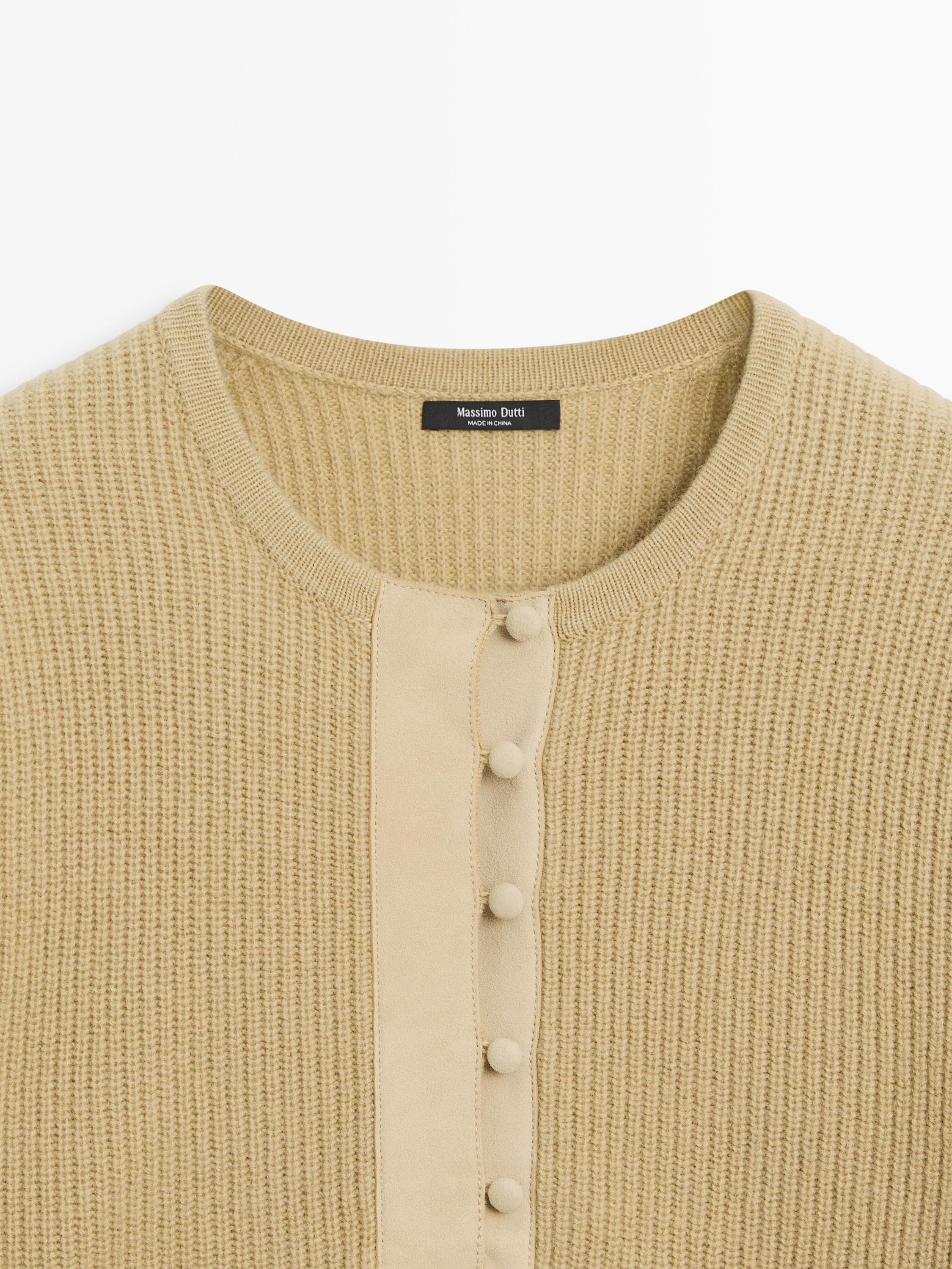Wool blend knit sweater — MUSTARD YELLOW