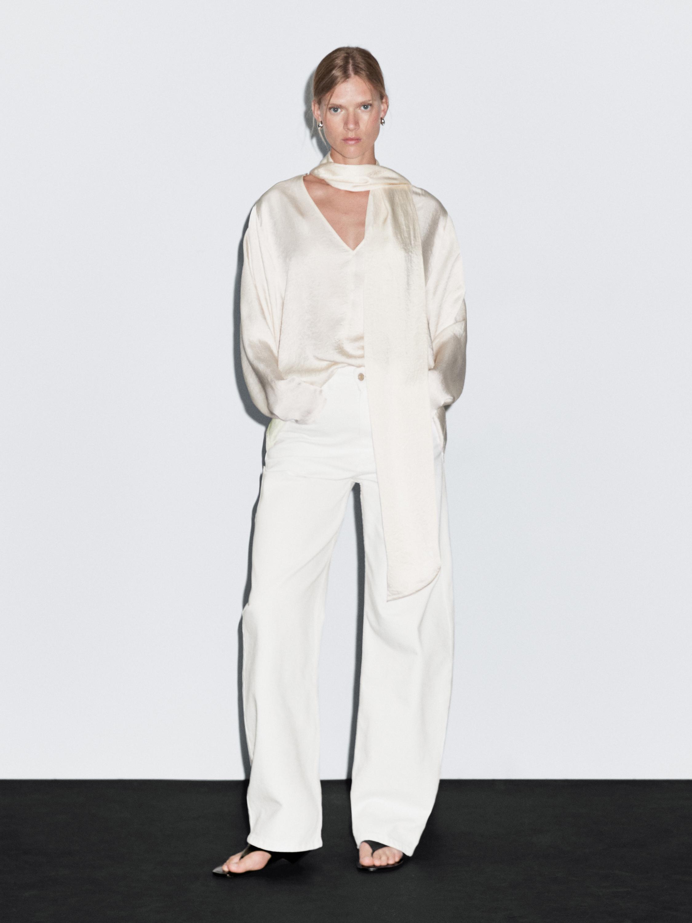 High-waist barrel fit jeans