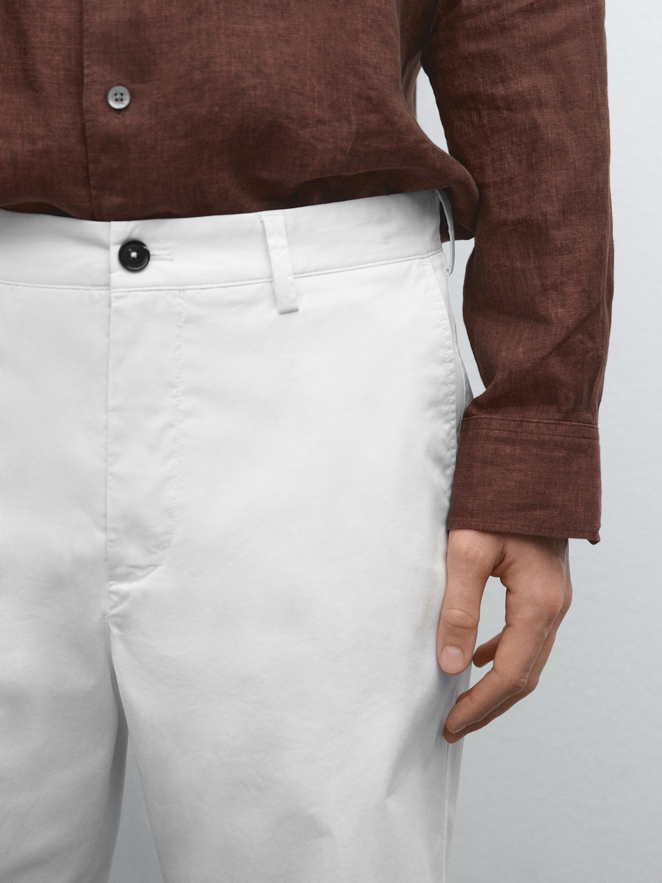 Cotton blend Bermuda shorts