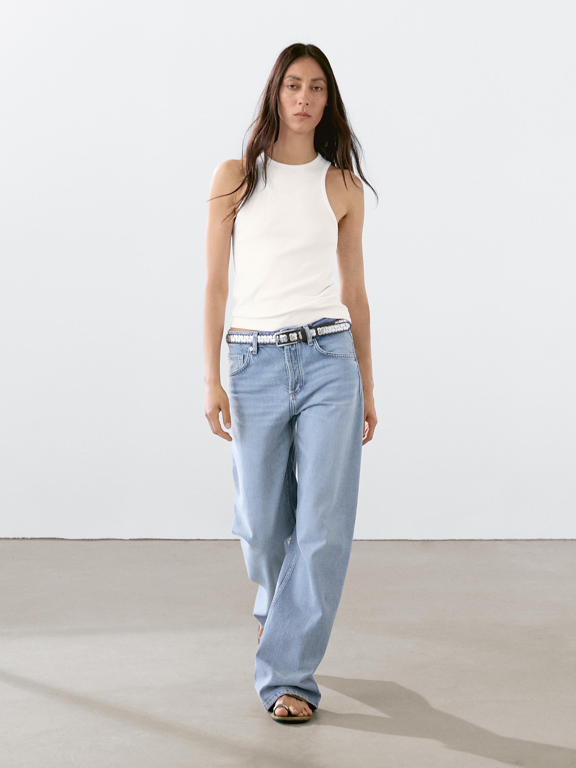 Cotton blend halterneck top