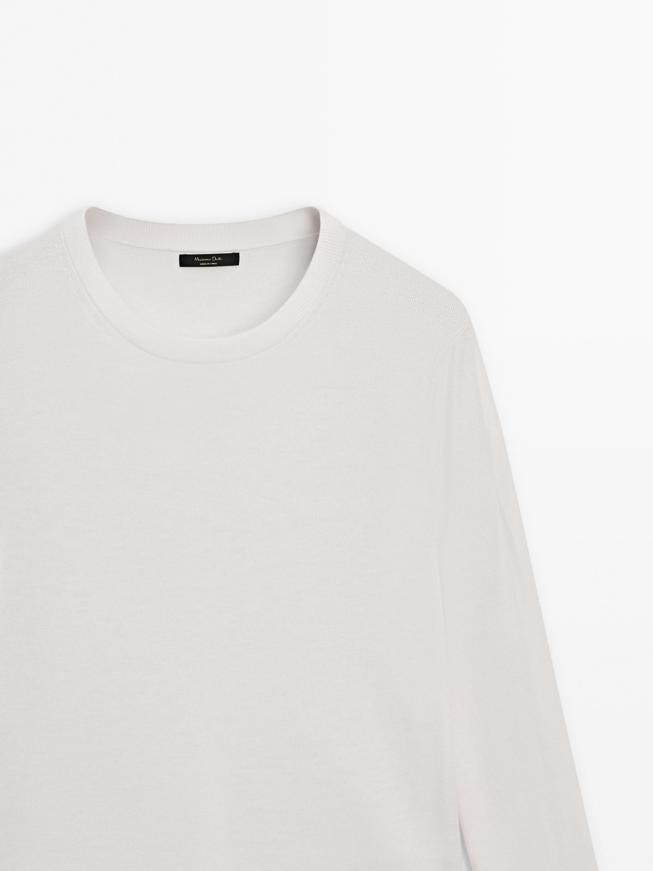 Felt texture knit jumper