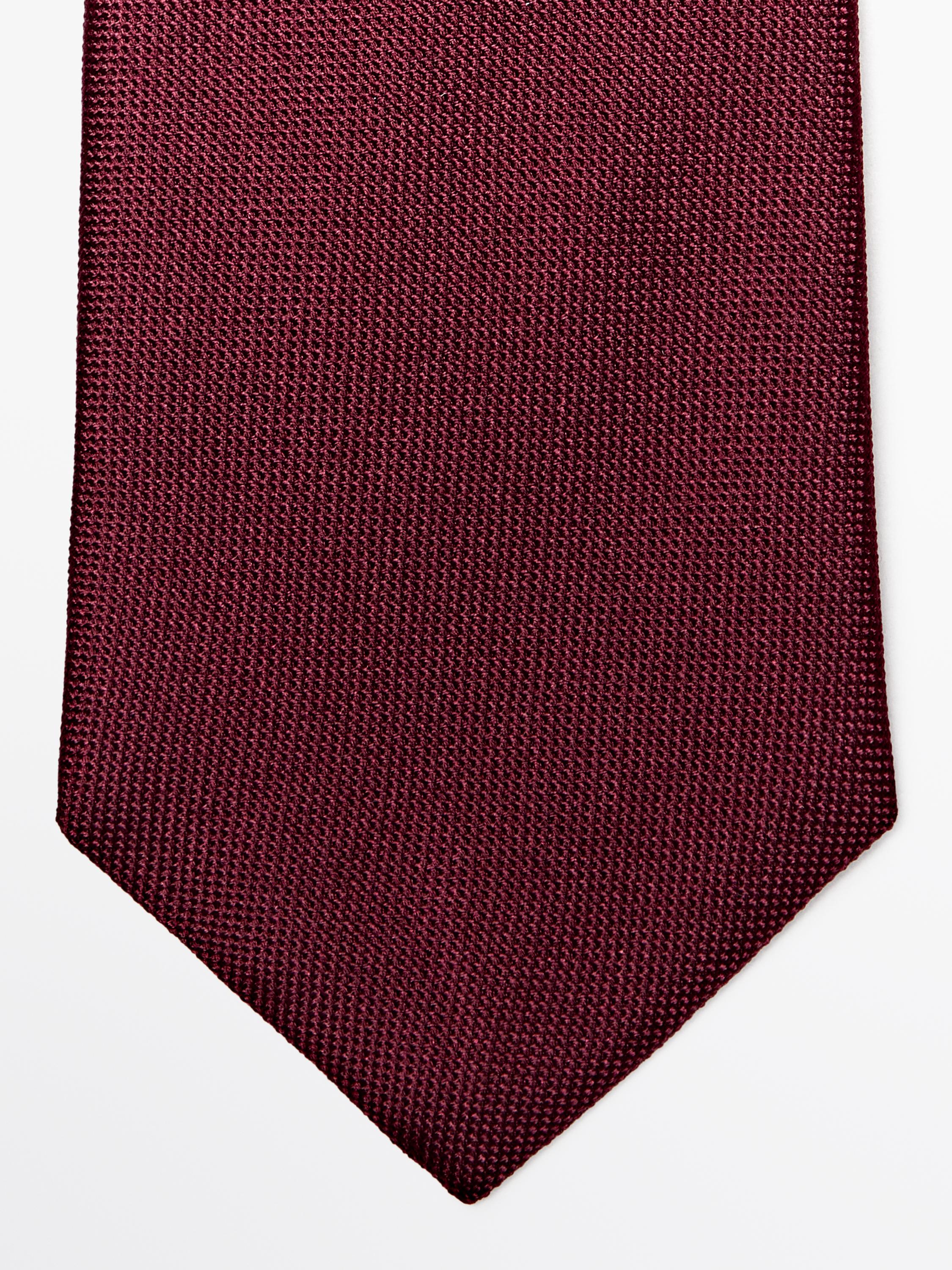 100% silk textured tie — MAROON