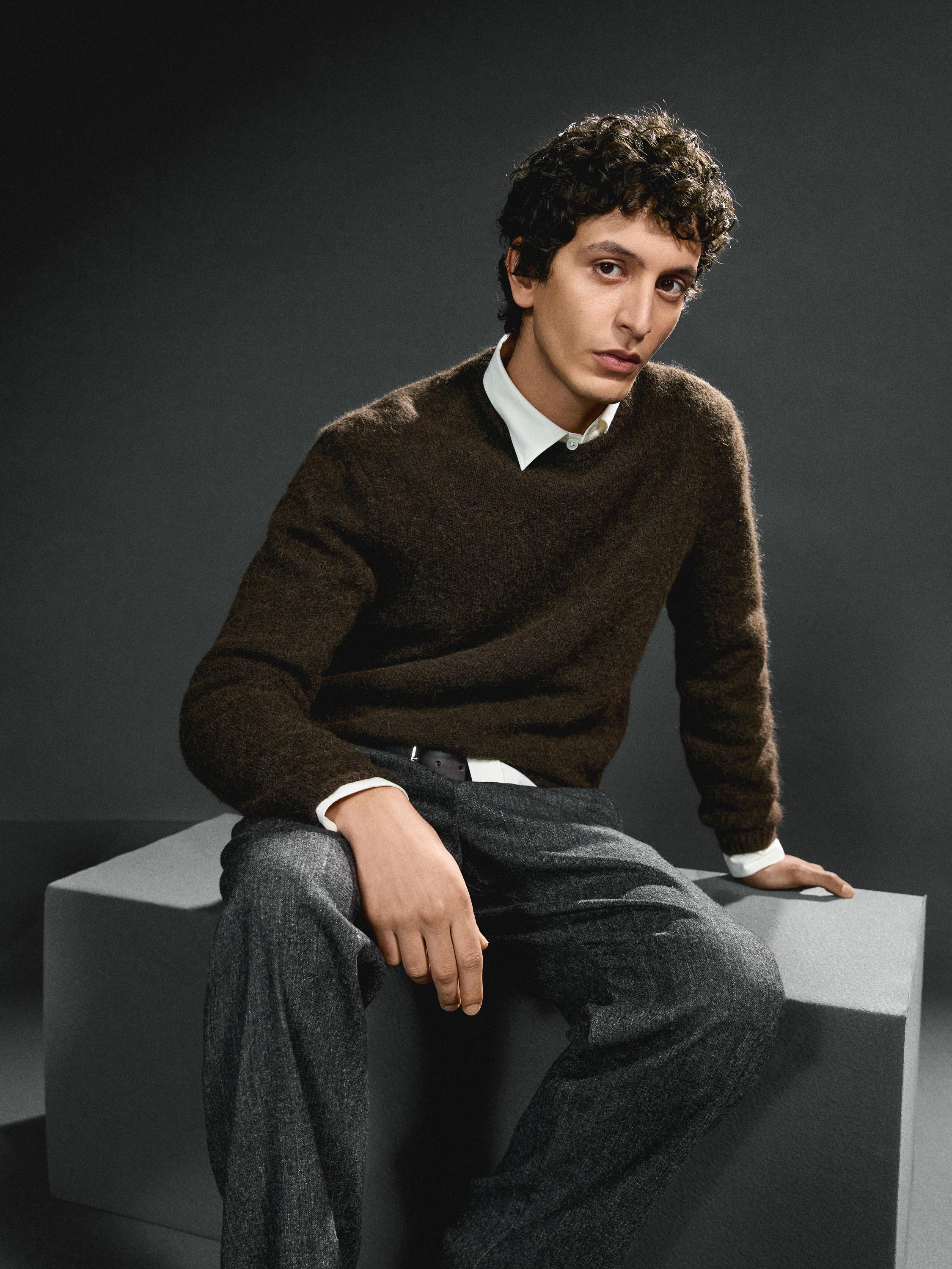 Twill wool blend trousers — GREY