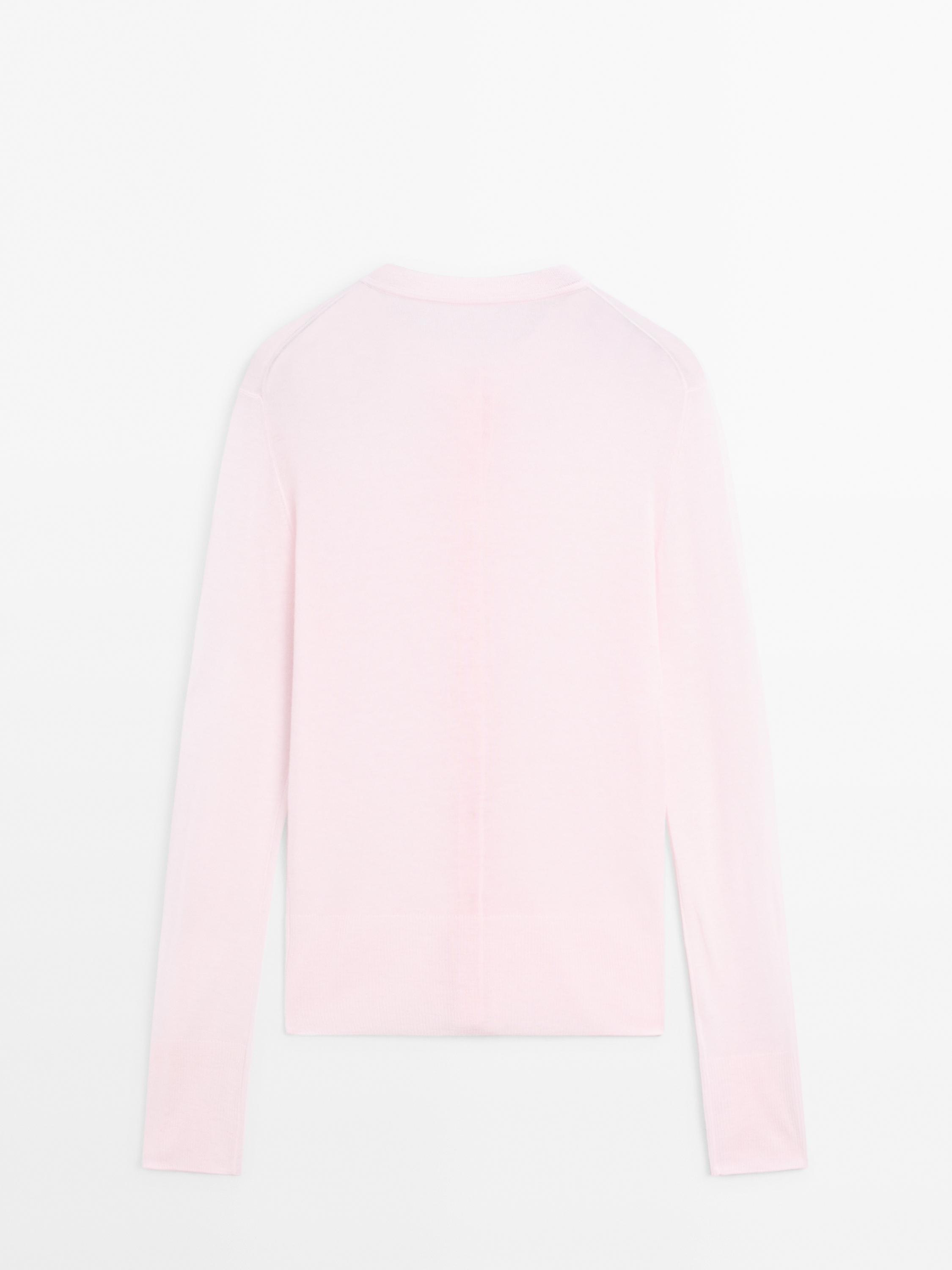 Lightweight 100% wool cardigan - STUDIO