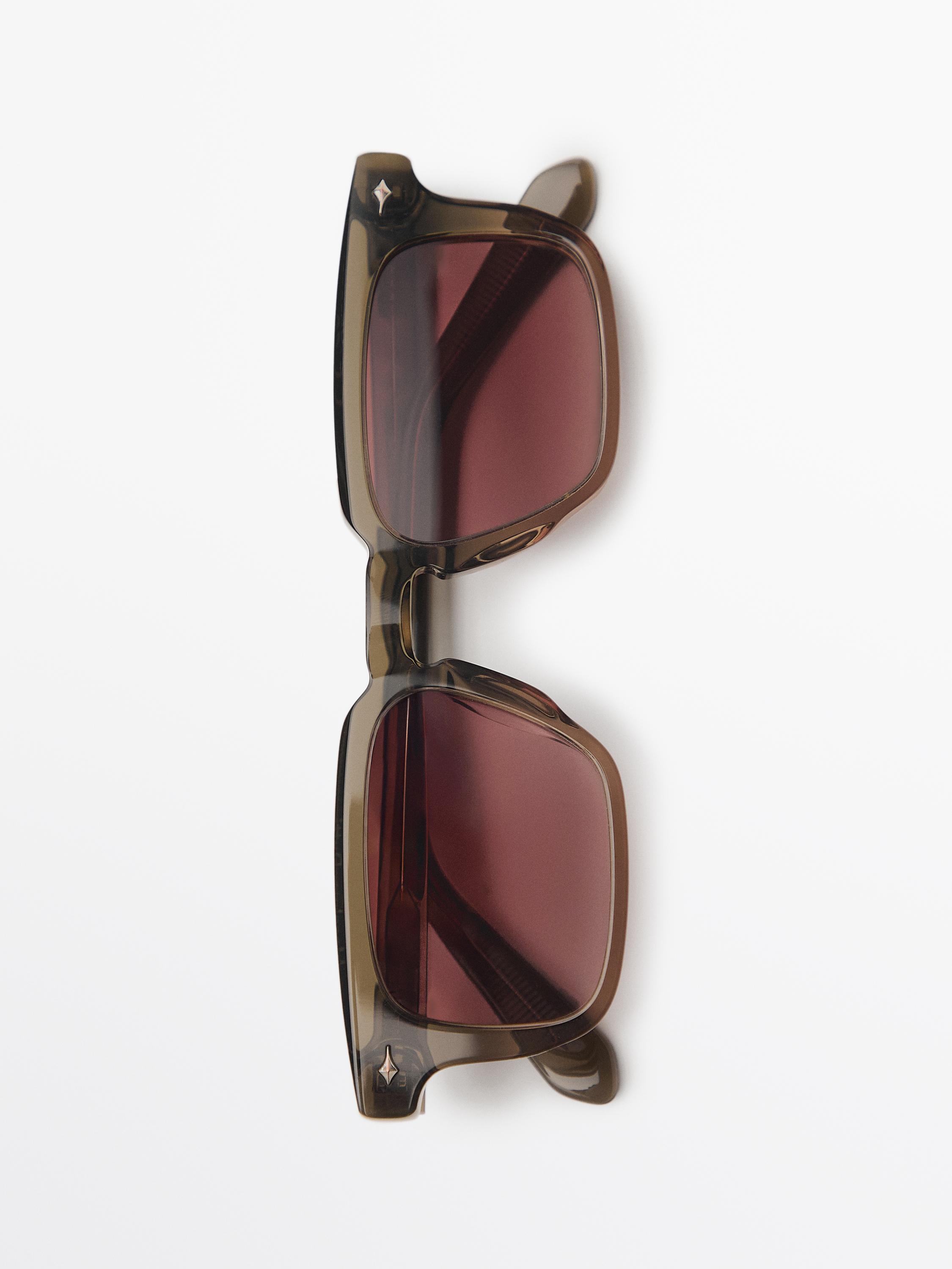 Narrow rectangular sunglasses — MOLE BROWN