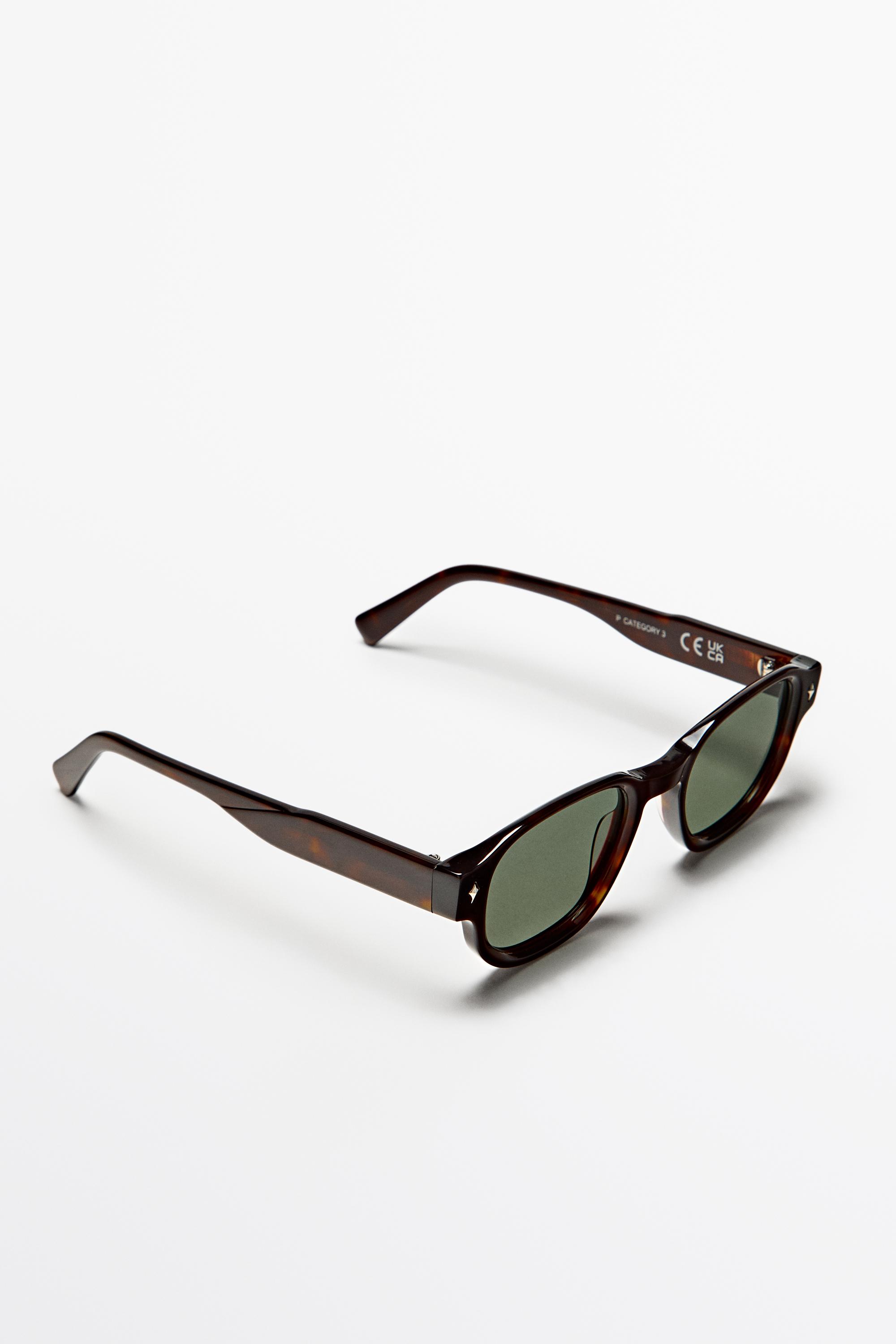 Round sunglasses — BROWN