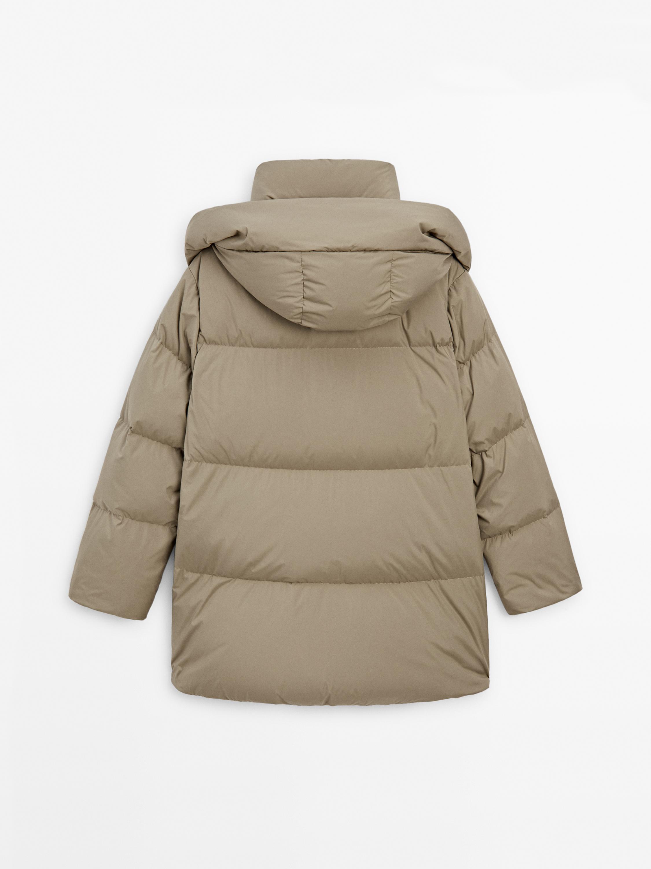 Technical fabric down puffer jacket