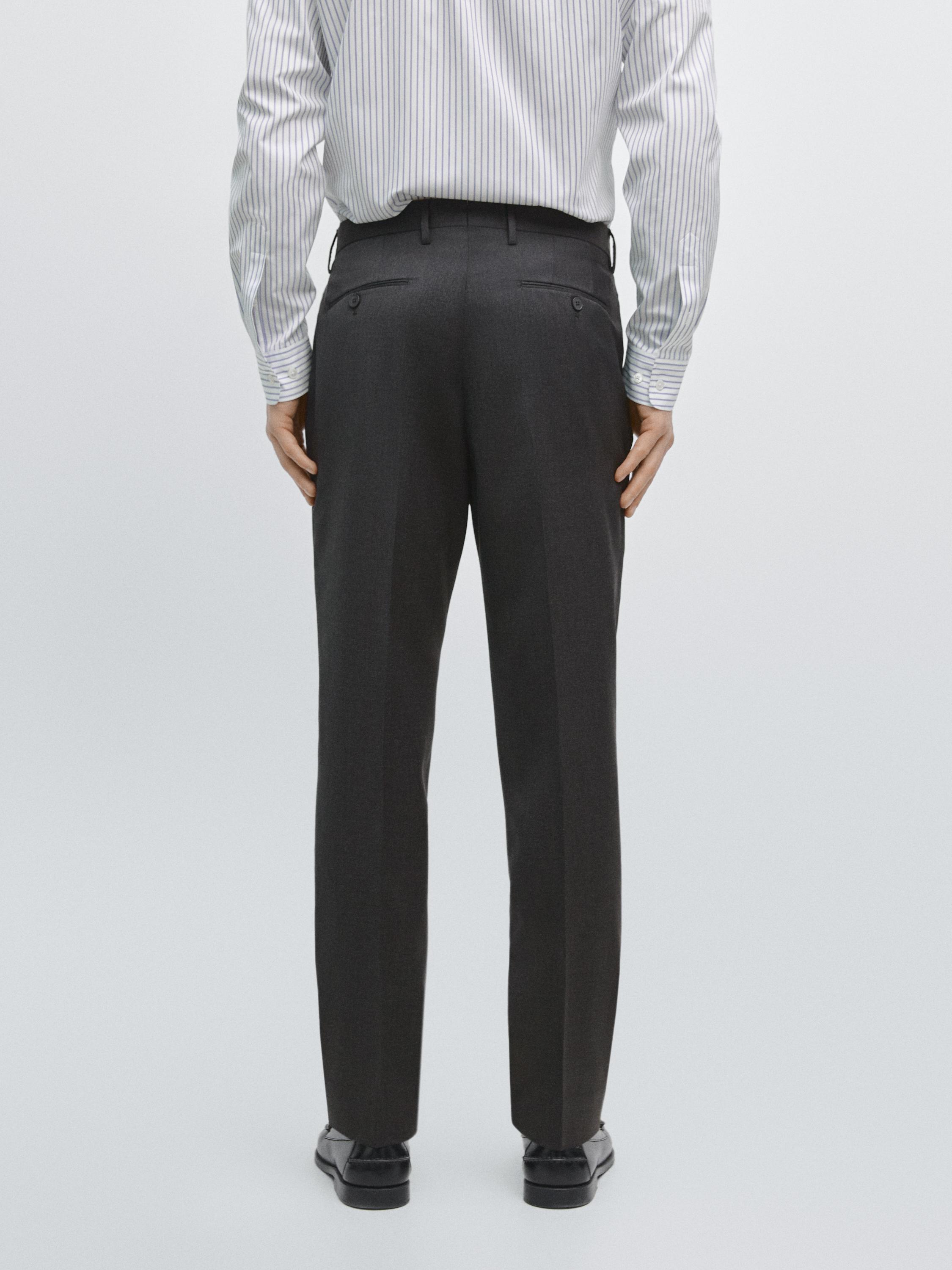 Cold wool suit trousers — CHARCOAL