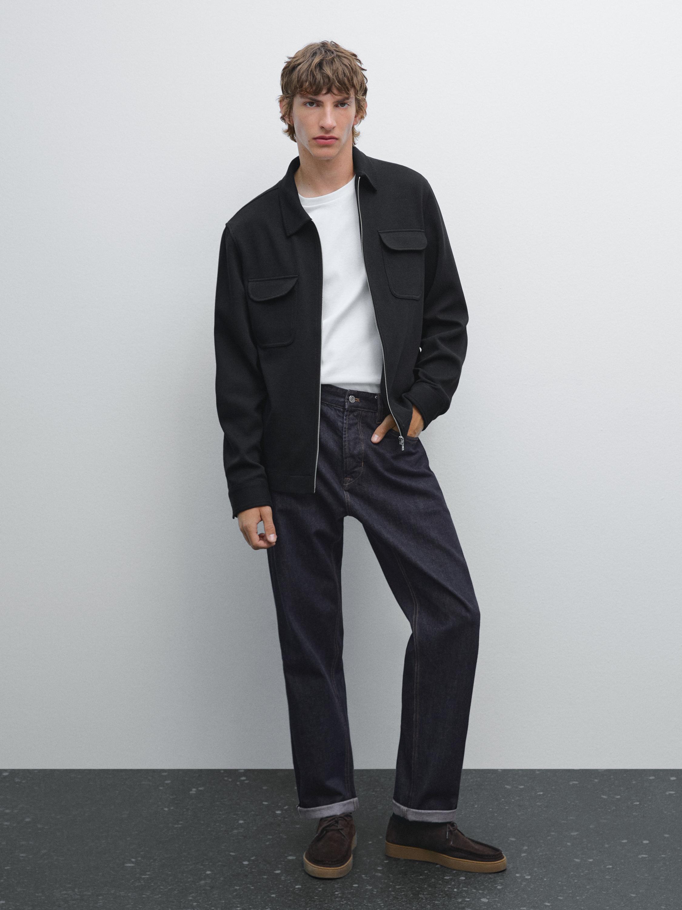 Jacke aus Baumwolltwill mit Taschen