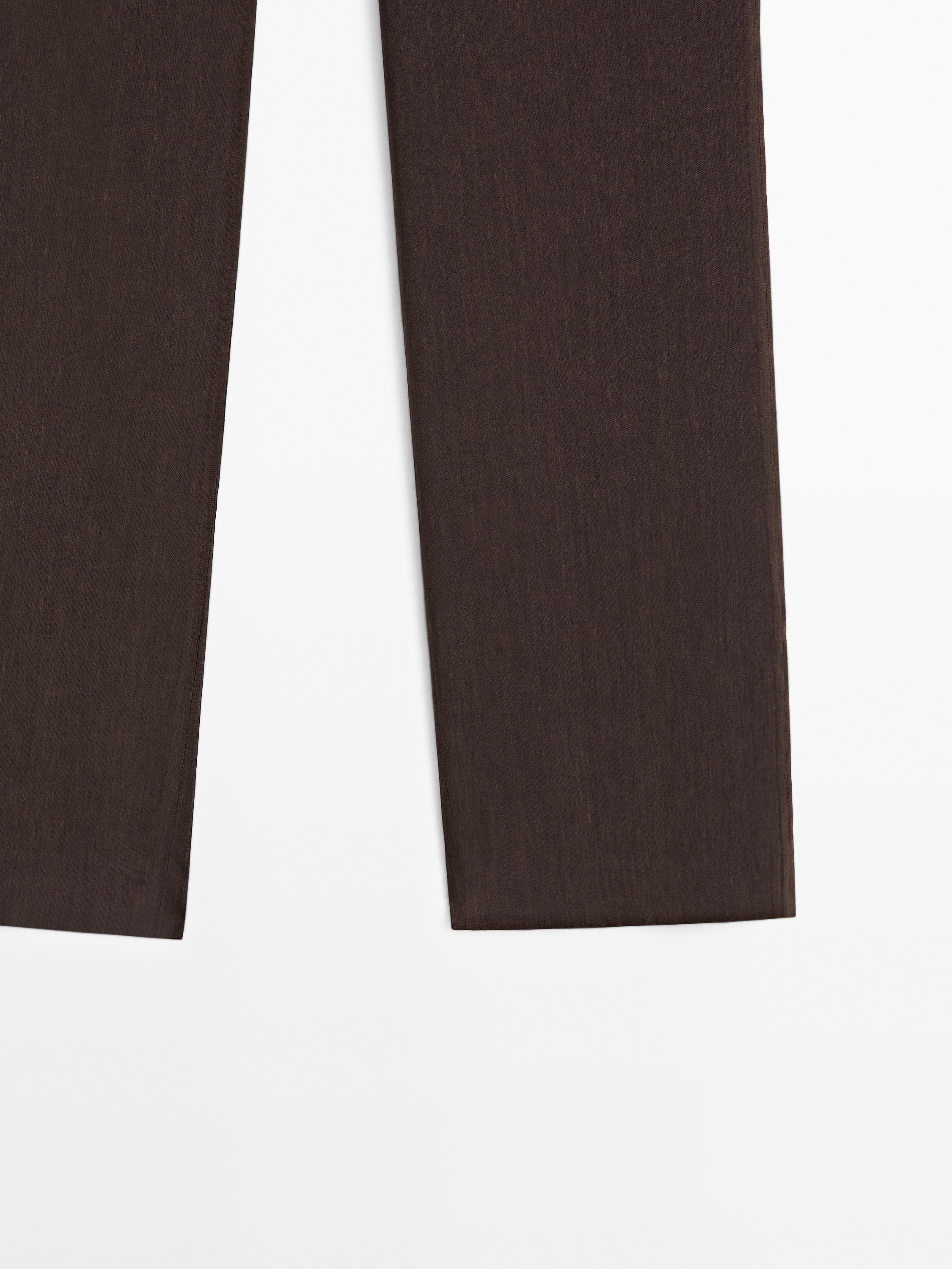 Mid-rise regular fit stretch trousers