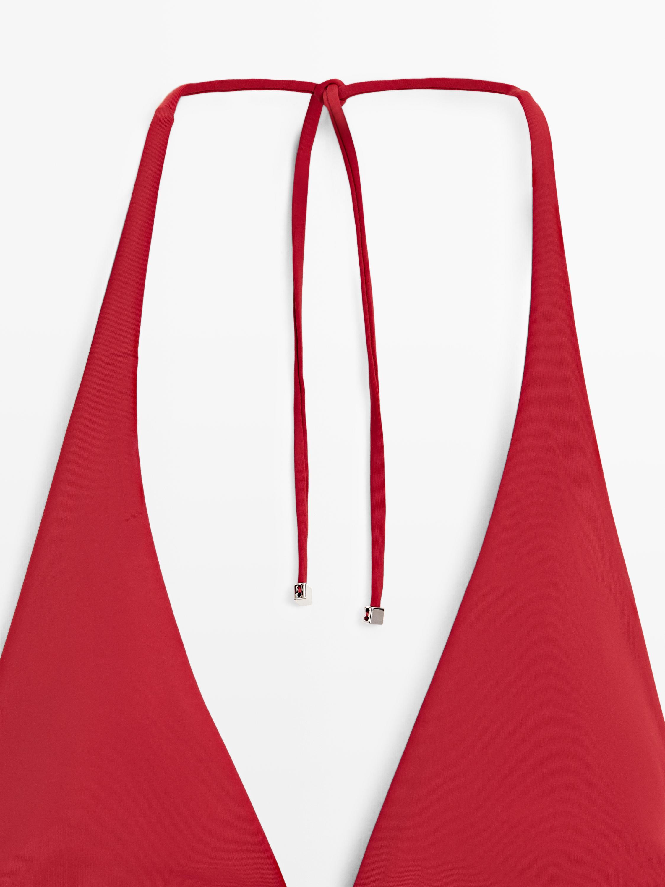 Triangle bikini top — RED