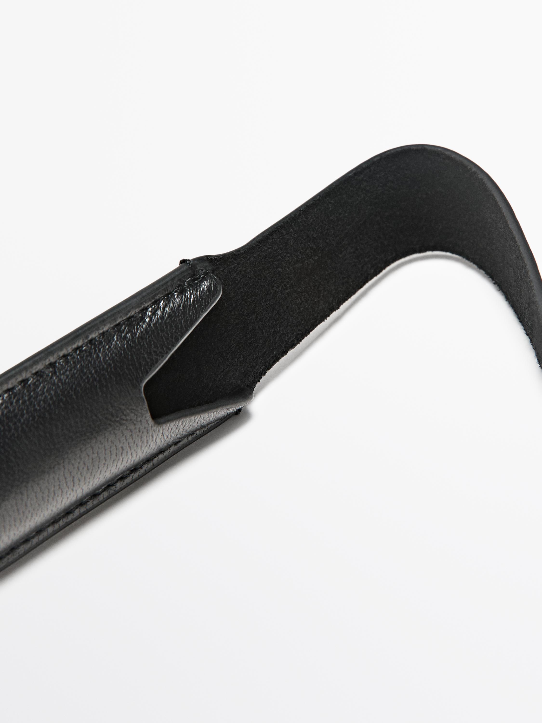 Nappa leather pen cover — BLACK