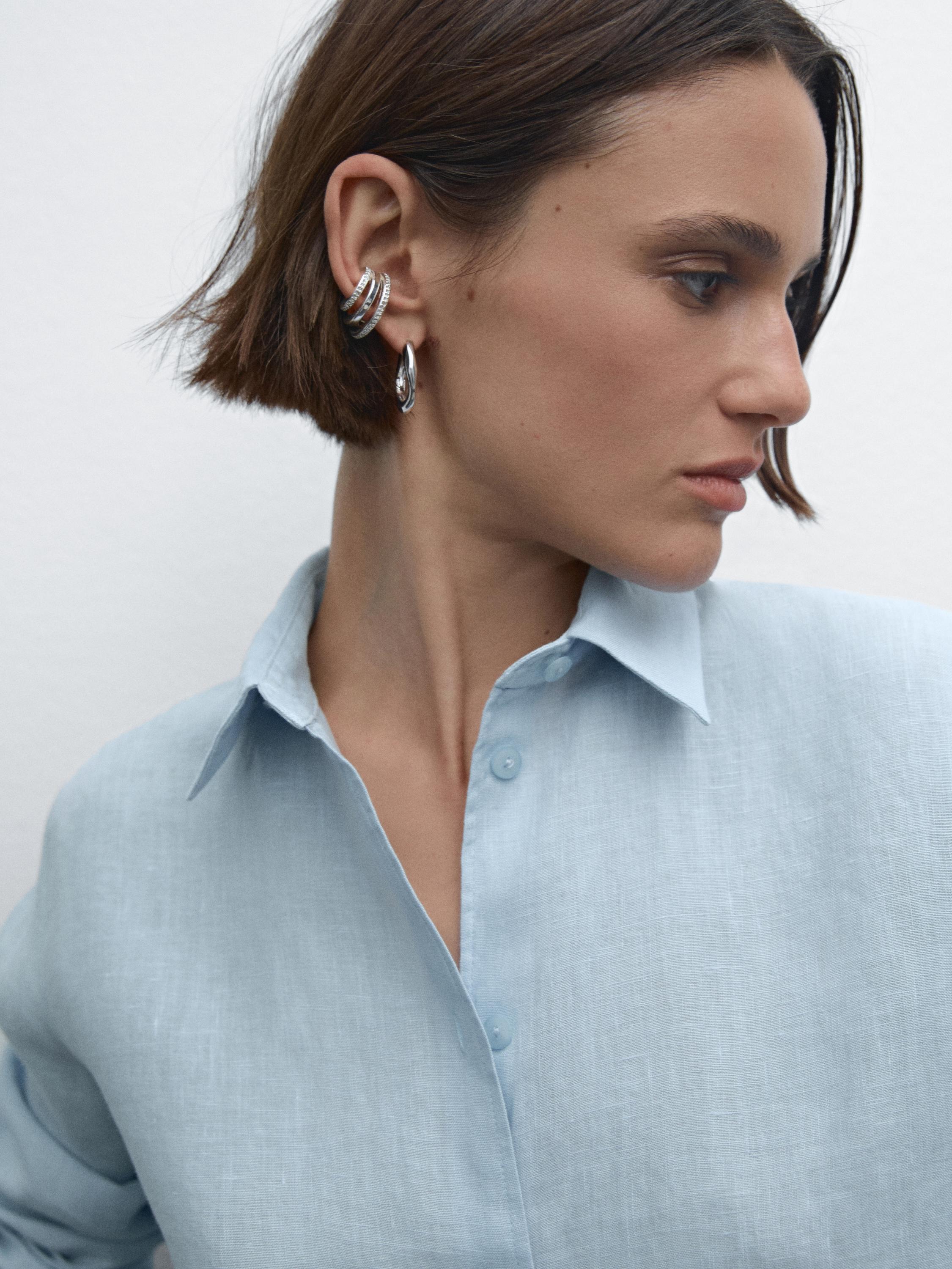 Flowing 100% linen shirt