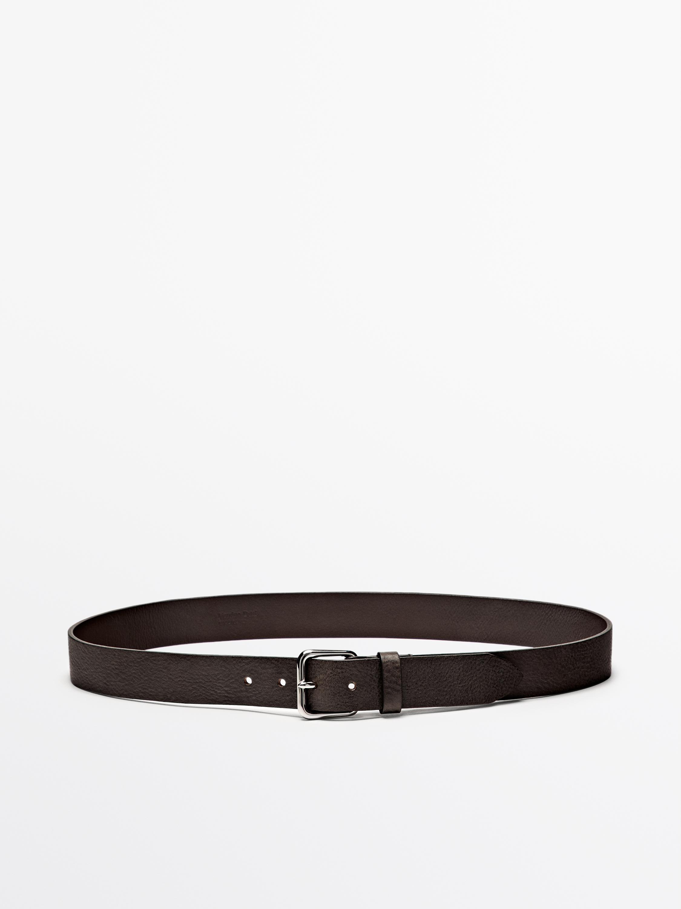 Worn leather belt