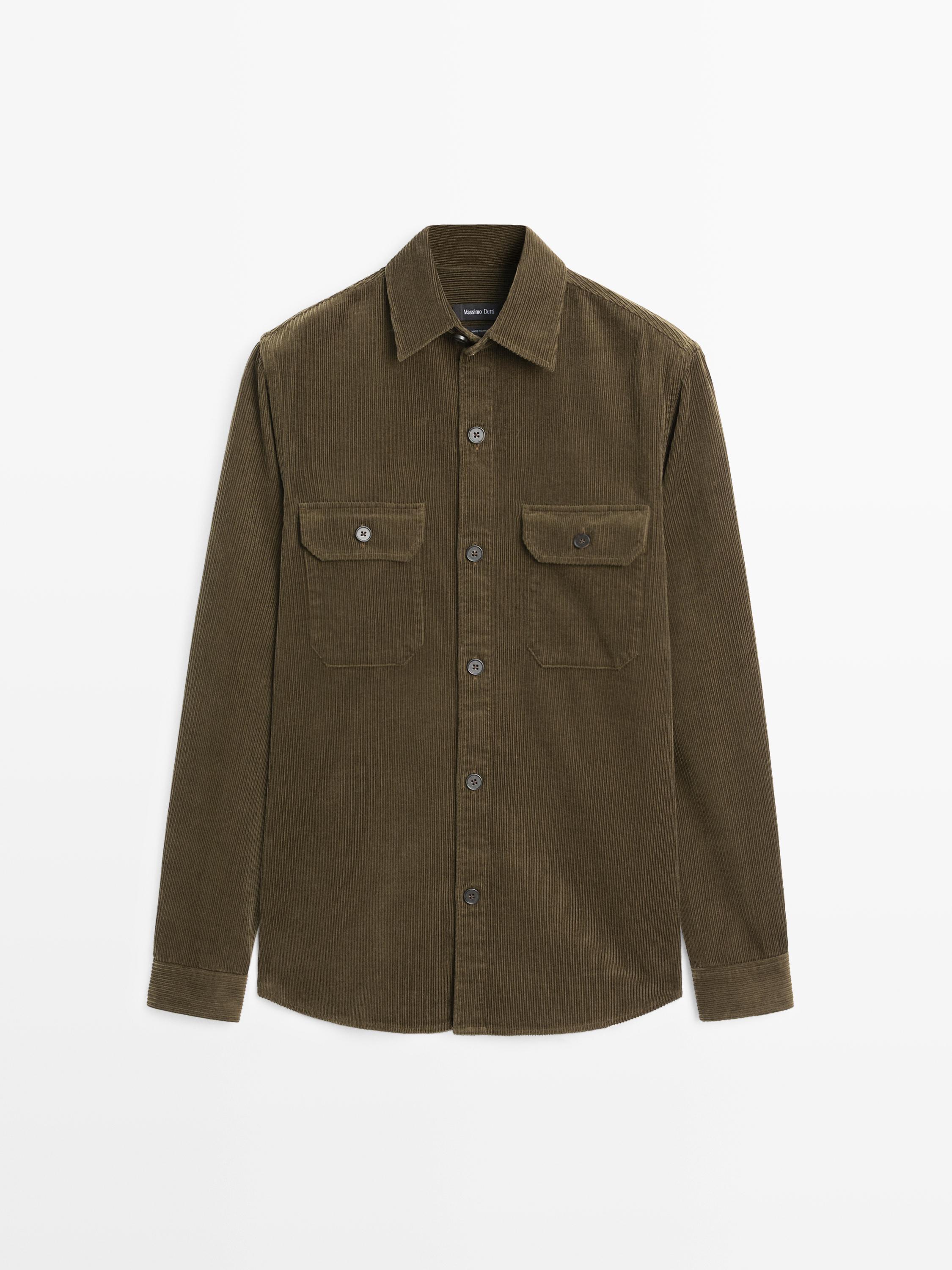 Corduroy overshirt with pockets