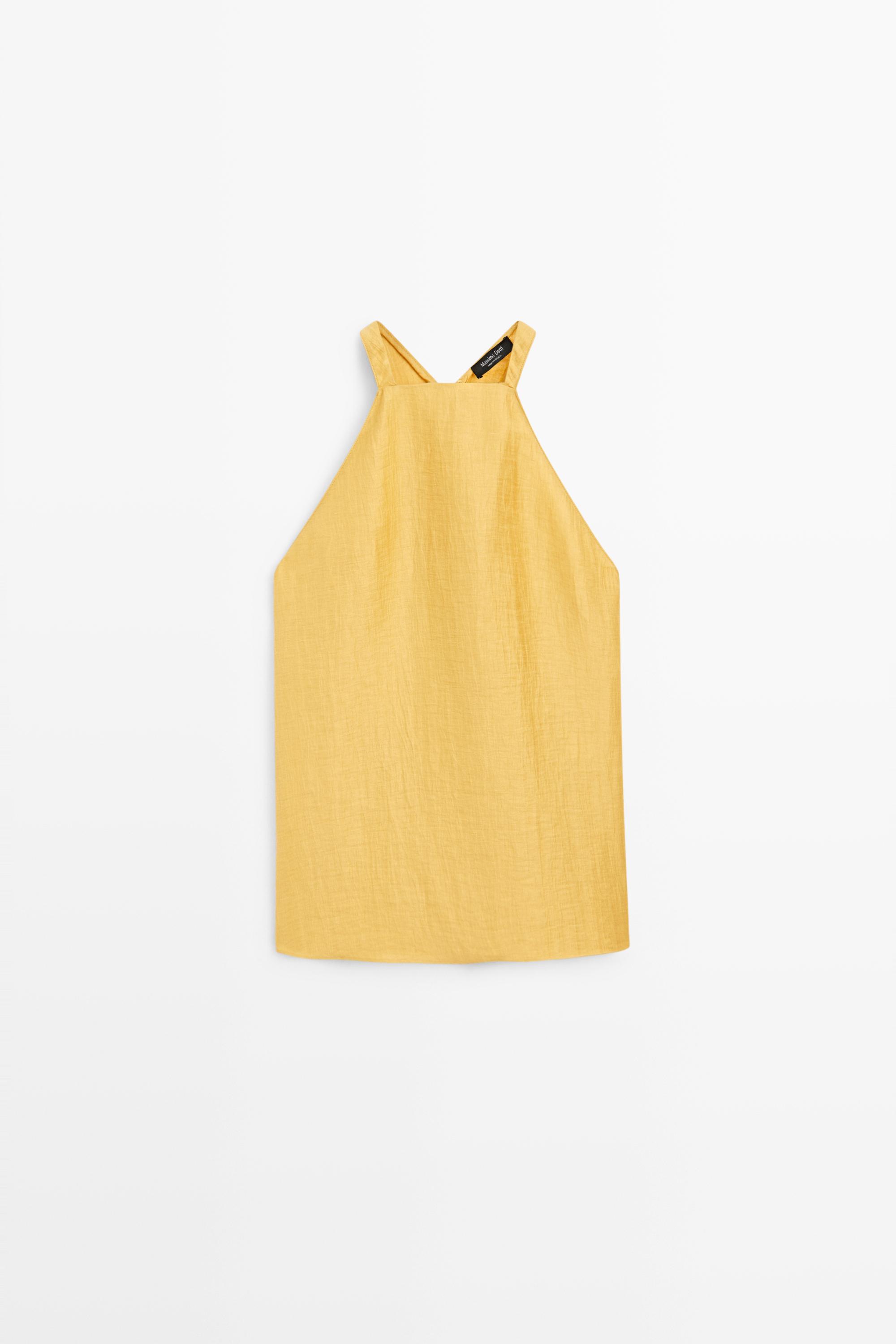 Neckholder-Top mit Leinen