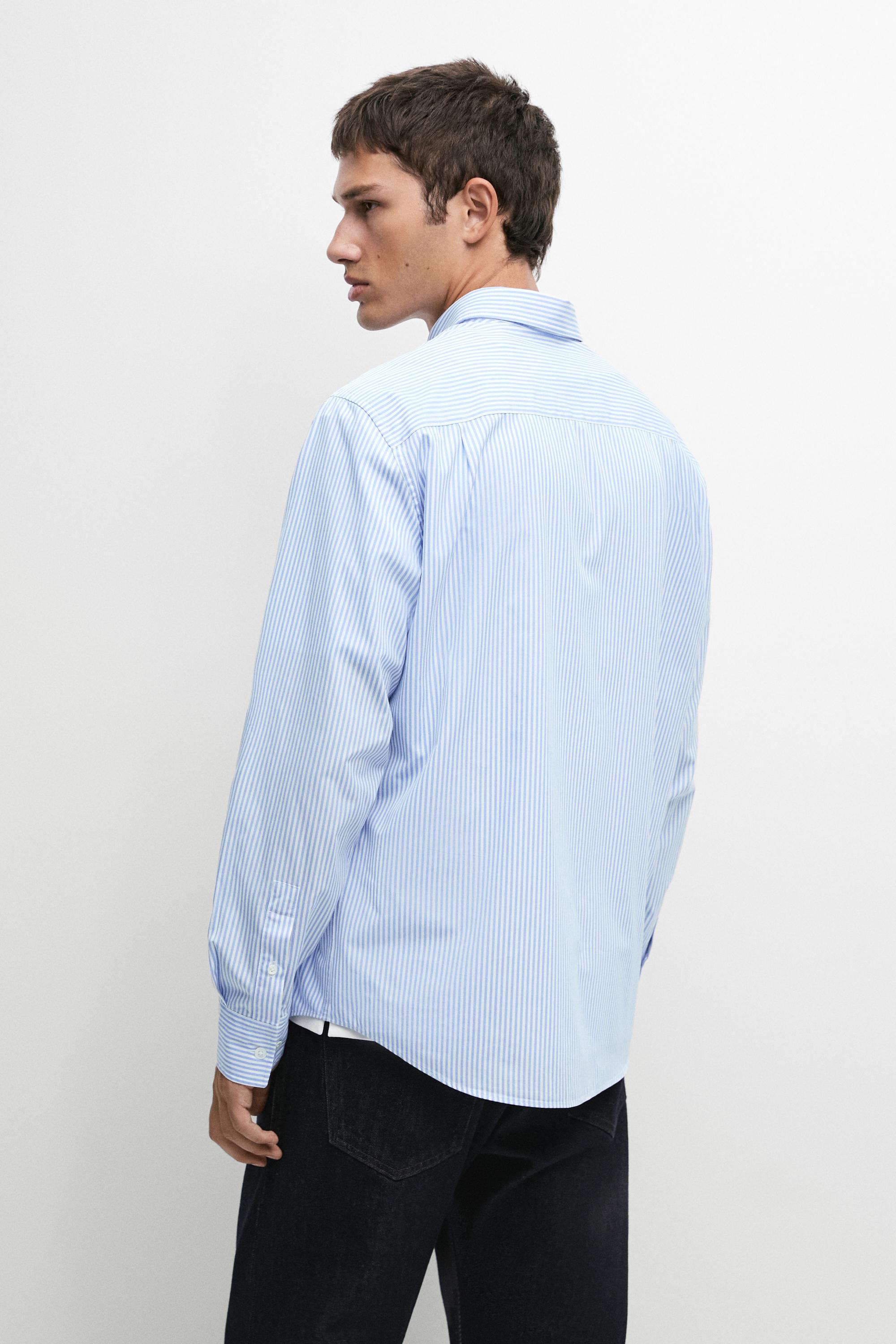 100% cotton regular fit striped shirt - thumbnail 5