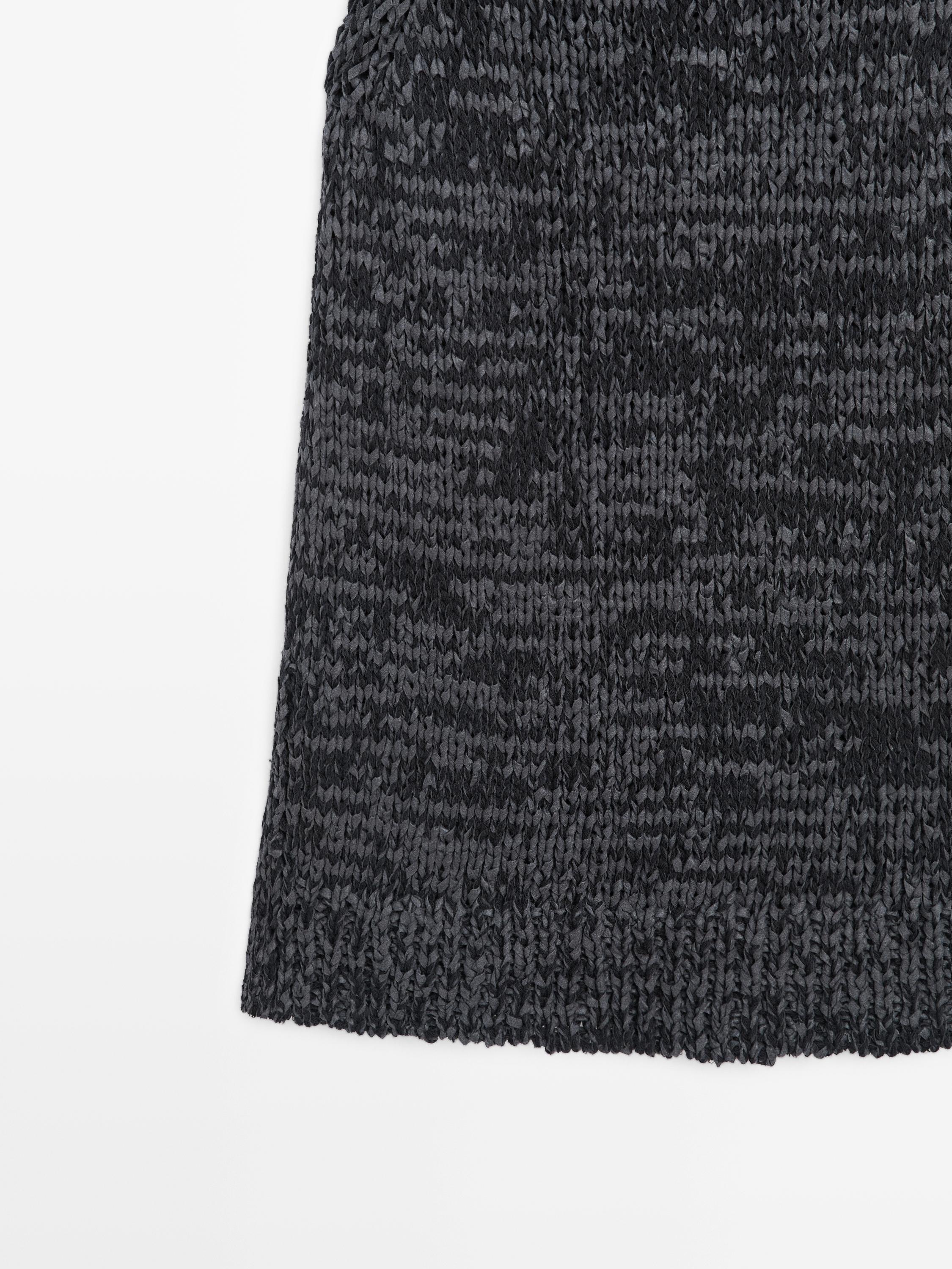 Flecked knit halter top — LEAD