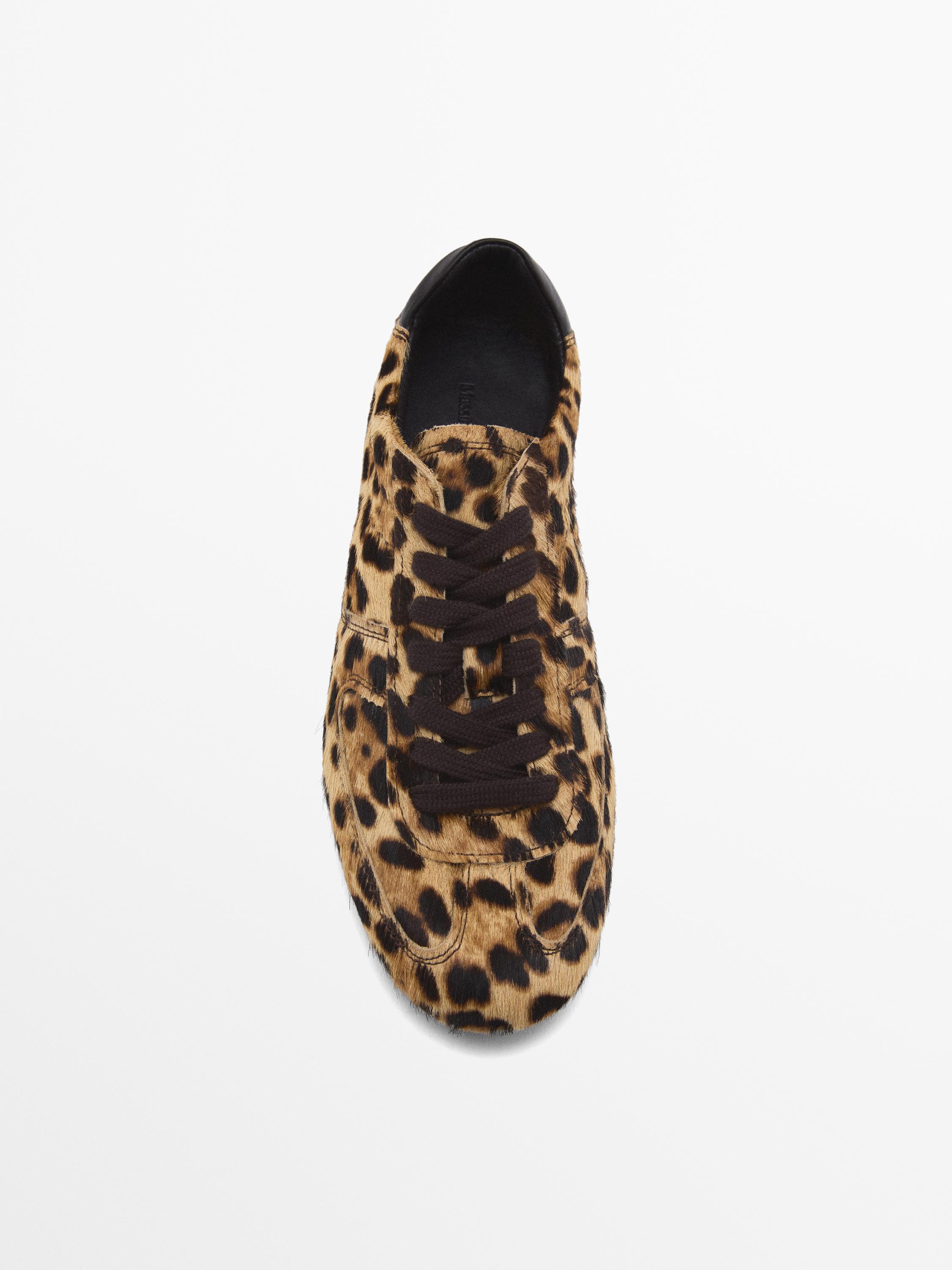 Animal print trainers