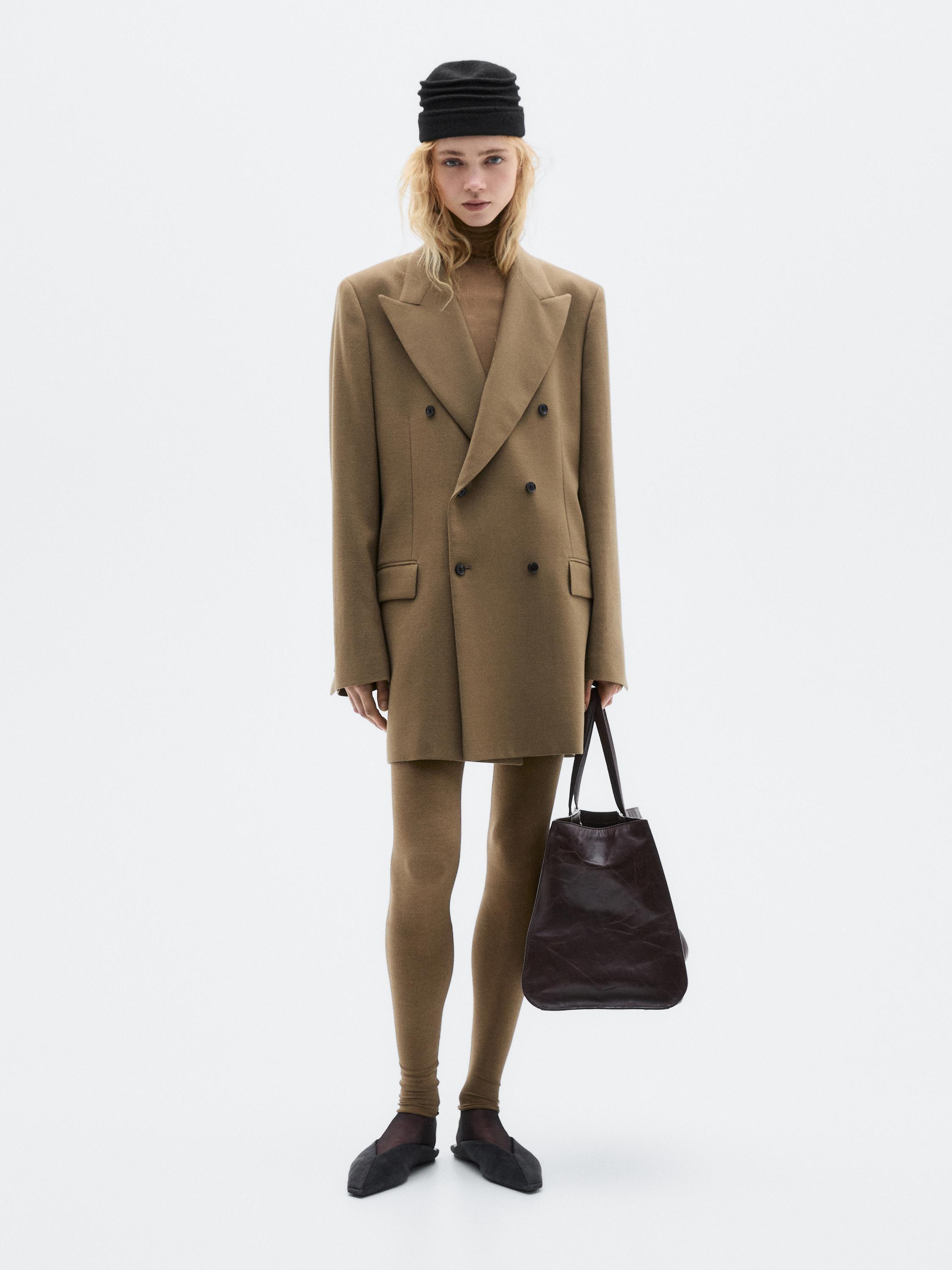 Leggings de malha em mistura de seda - LIMITED