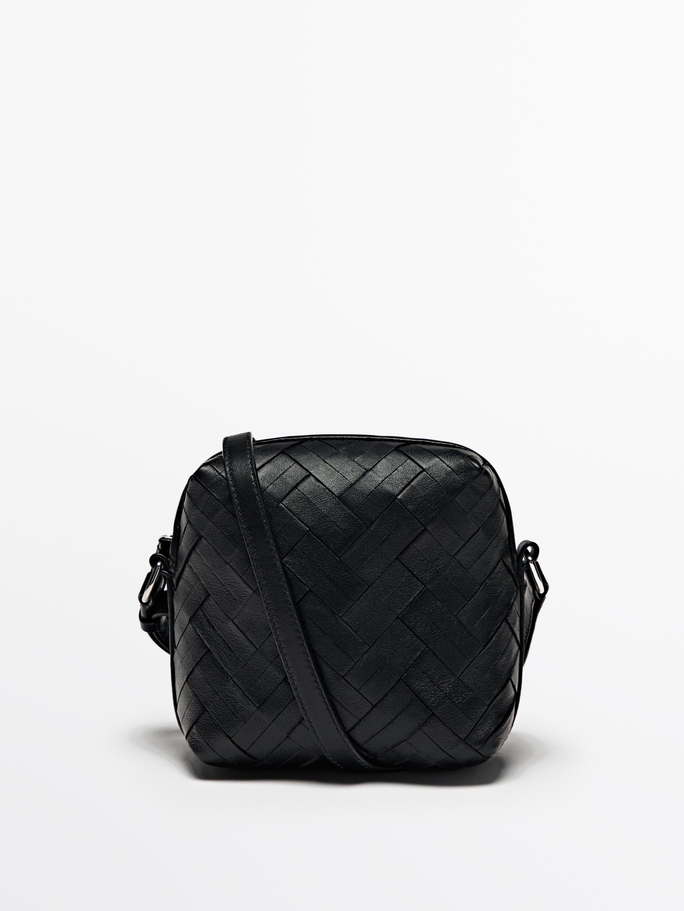 Braided nappa nappa leather bag