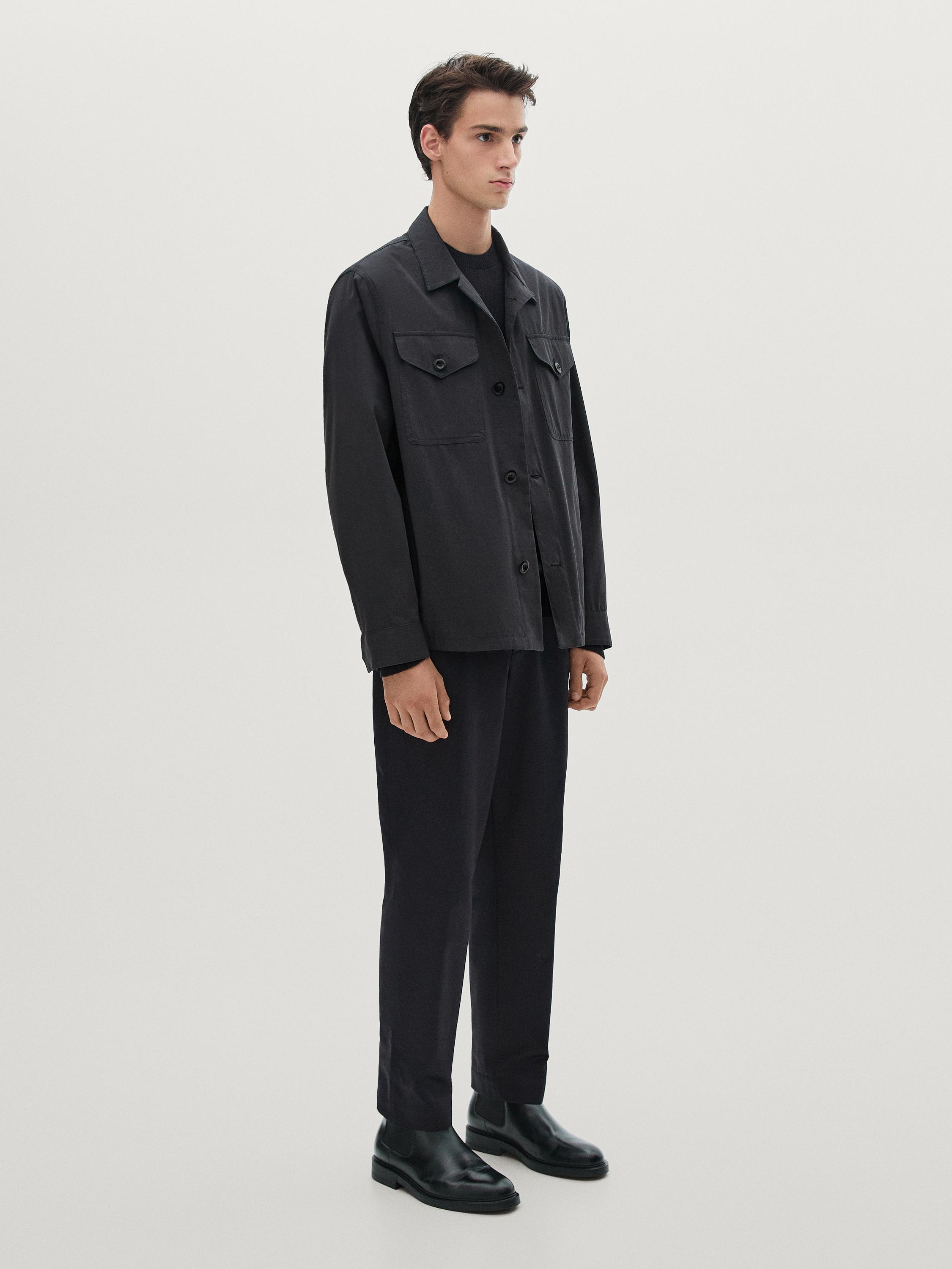 100 Cotton Jacket With Pocket Details Navy Blue Coats And Jackets 100-cotton-jacket-with-pocket-details-navy-blue-coats-and-jackets