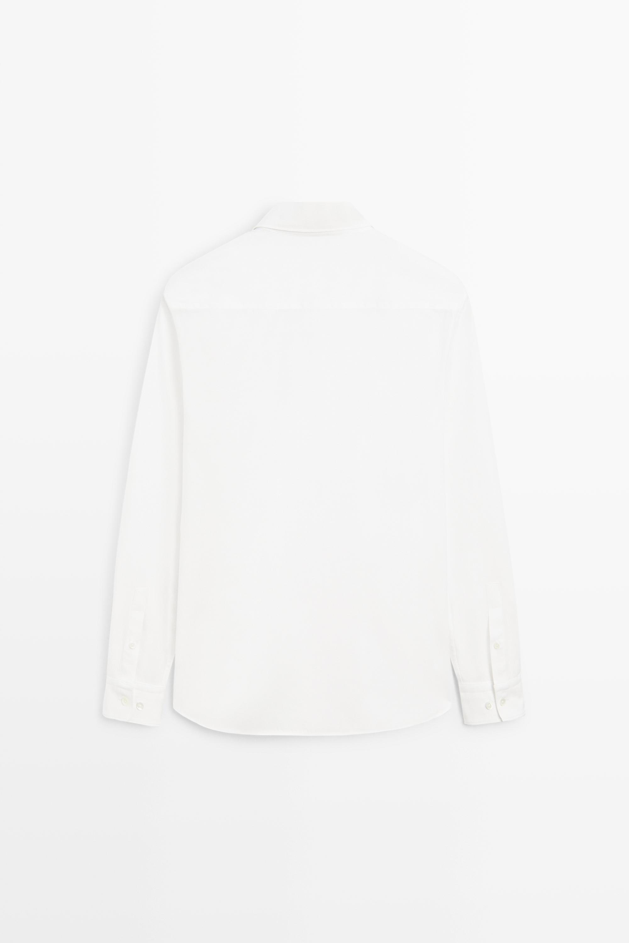 100% cotton melange twill regular fit shirt
