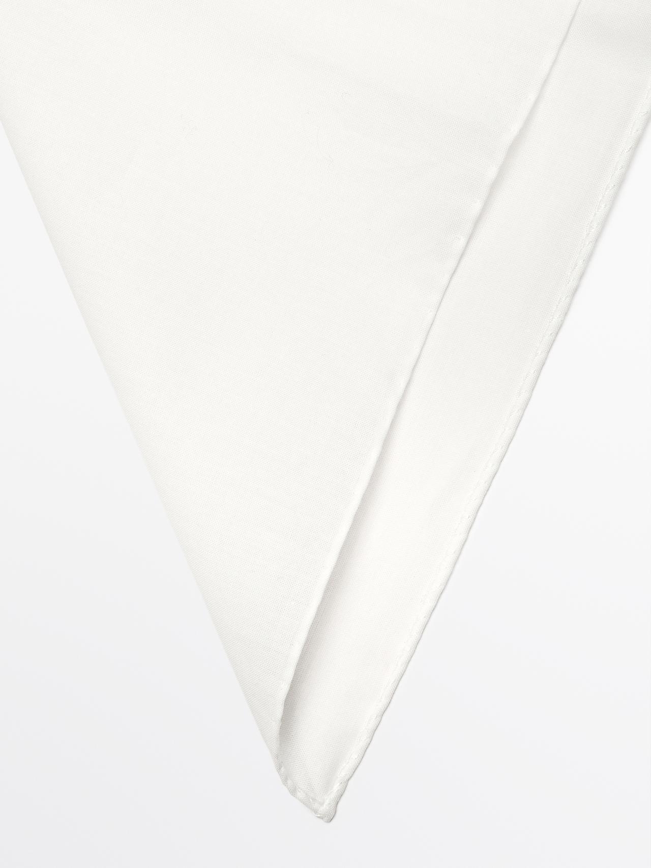 Plain 100% cotton scarf — WHITE