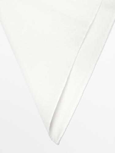 Plain 100% cotton scarf — WHITE 3