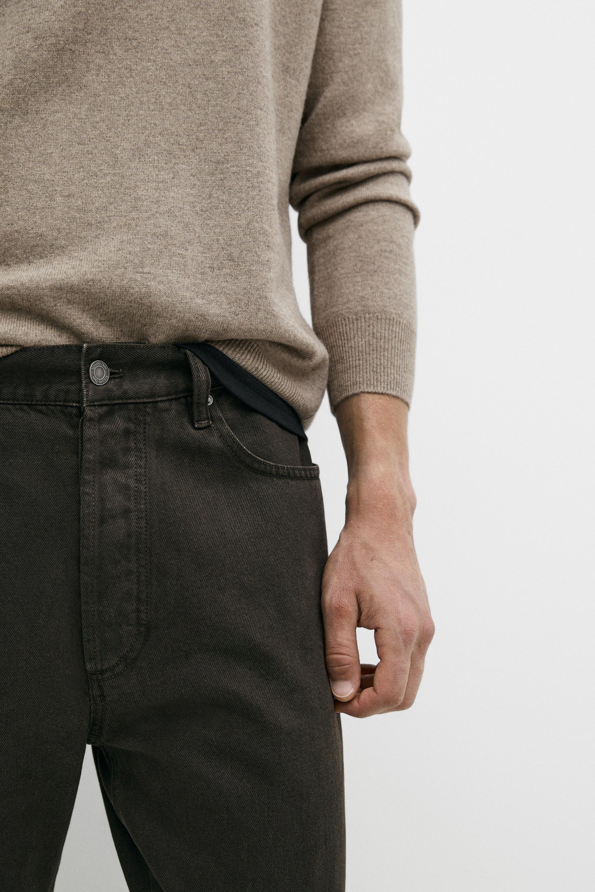 Tapered fit jeans — Chocolate