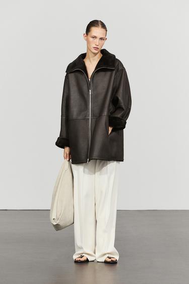 Double-faced lambskin fur coat — BROWN 8