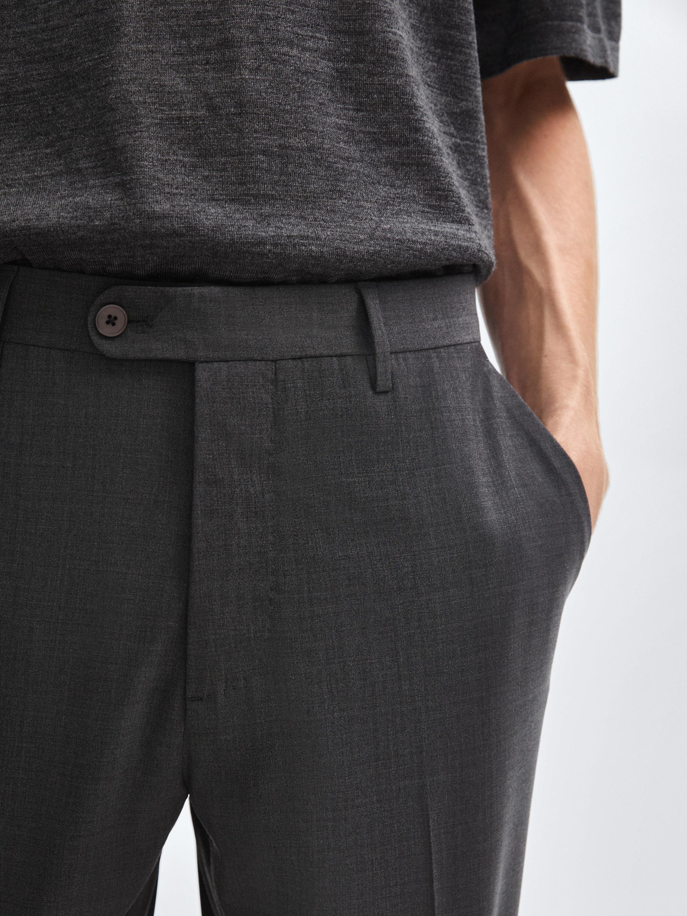 100% wool suit trousers