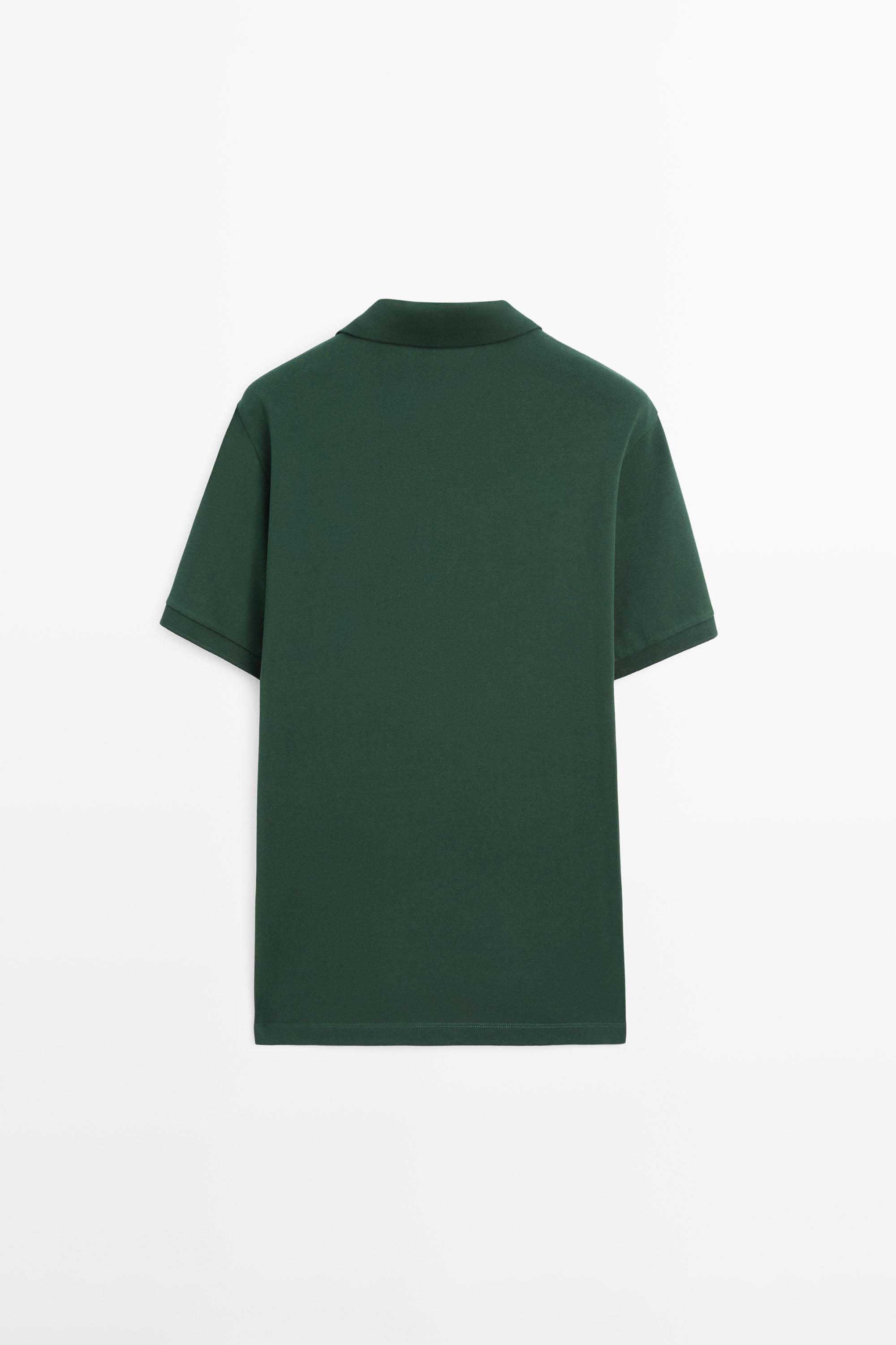 Micro-textured cotton piqué polo shirt — BOTTLE