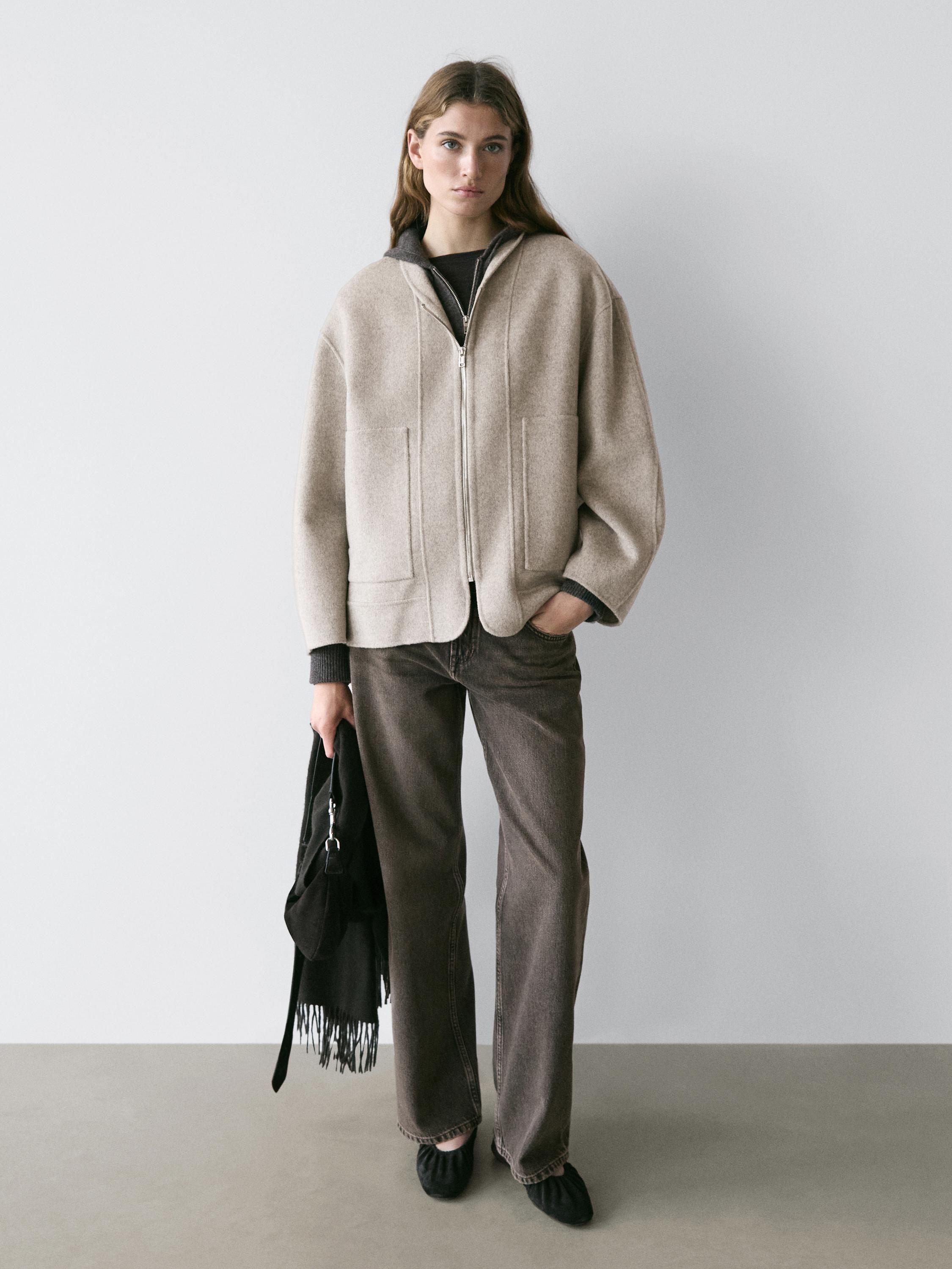 Straight-leg low-rise jeans — NATURAL GREY