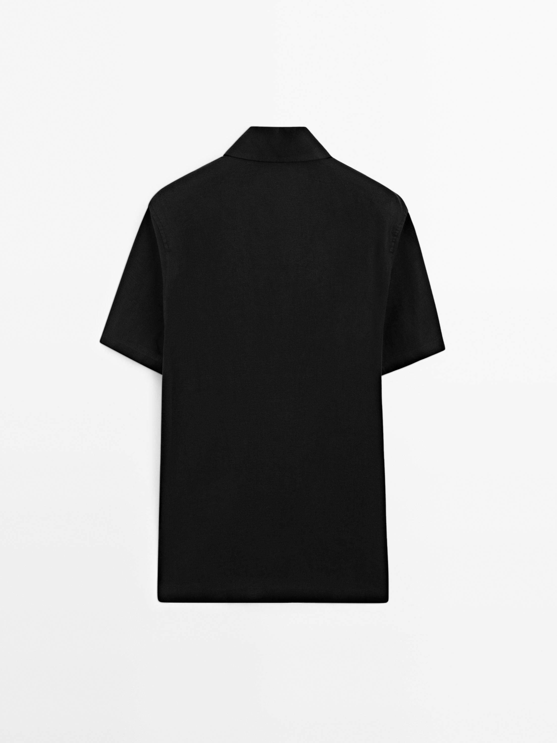 100% linen short sleeve shirt