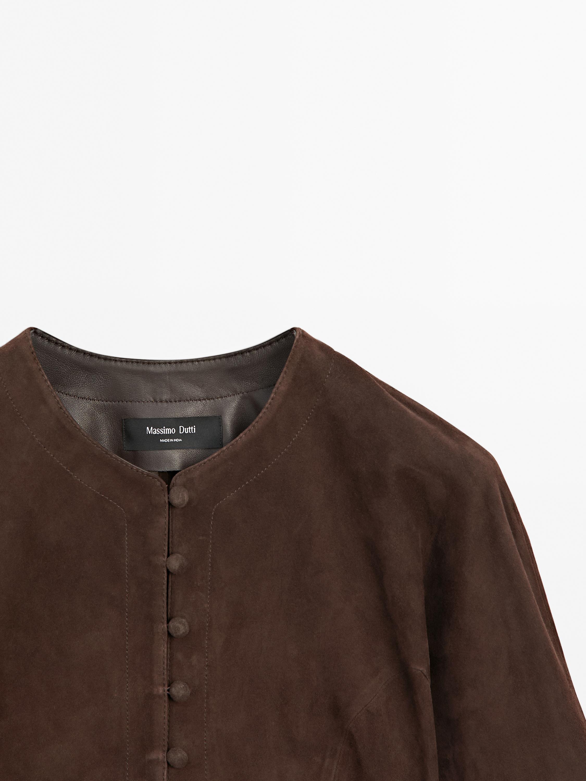 Camisa corta piel ante