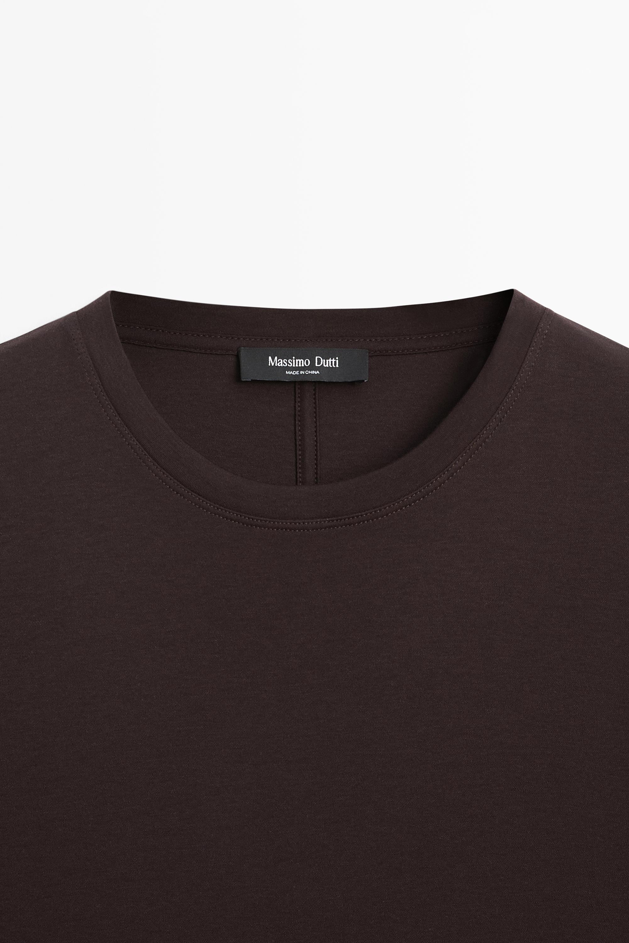 100% cotton short-sleeve T-shirt — BROWN