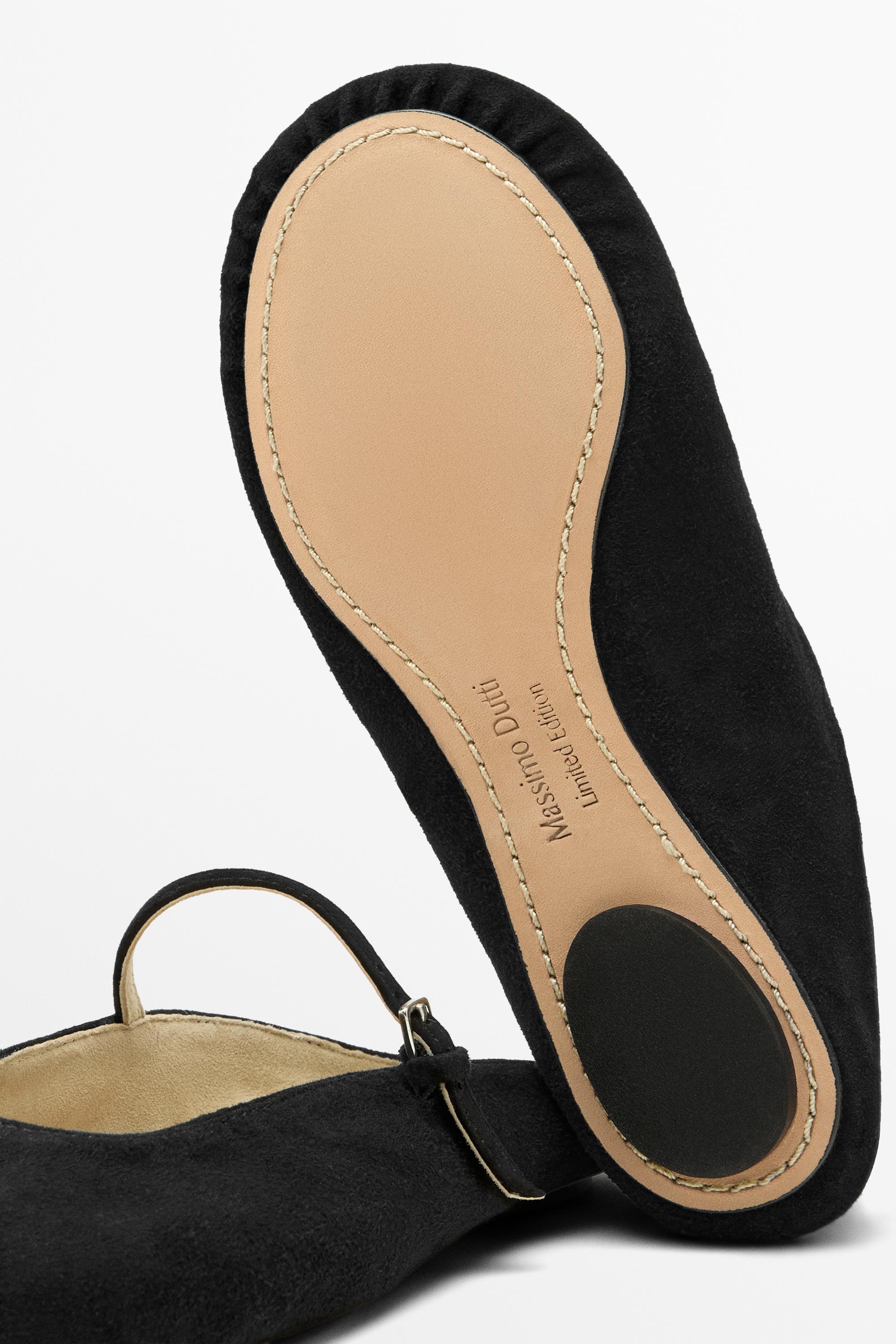 Soft leather mule ballet flats - Limited Edition — BLACK
