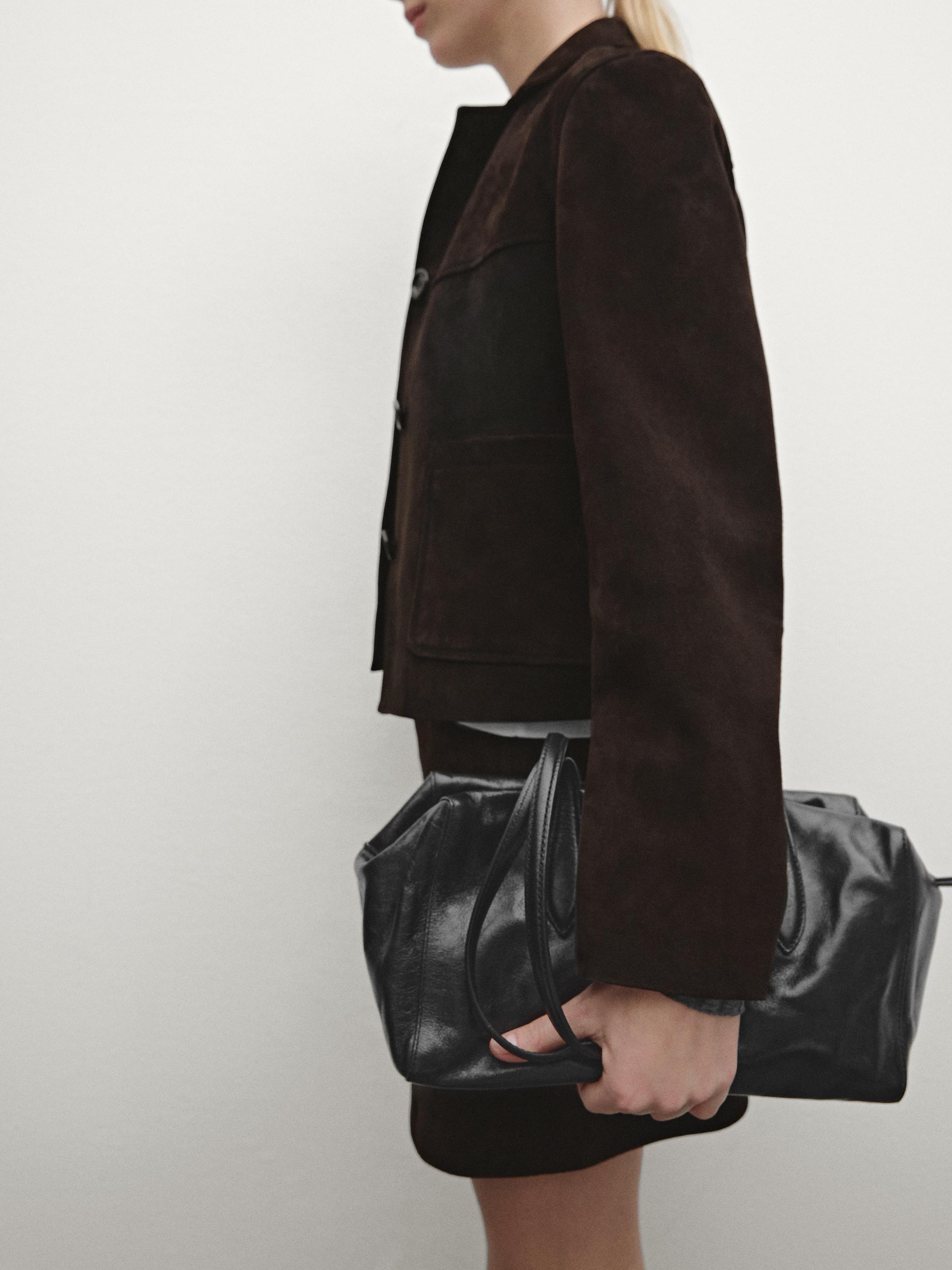Chaqueta corta piel ante