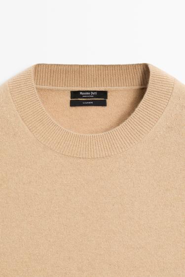 100% cashmere long sleeve sweater — CAMEL 9