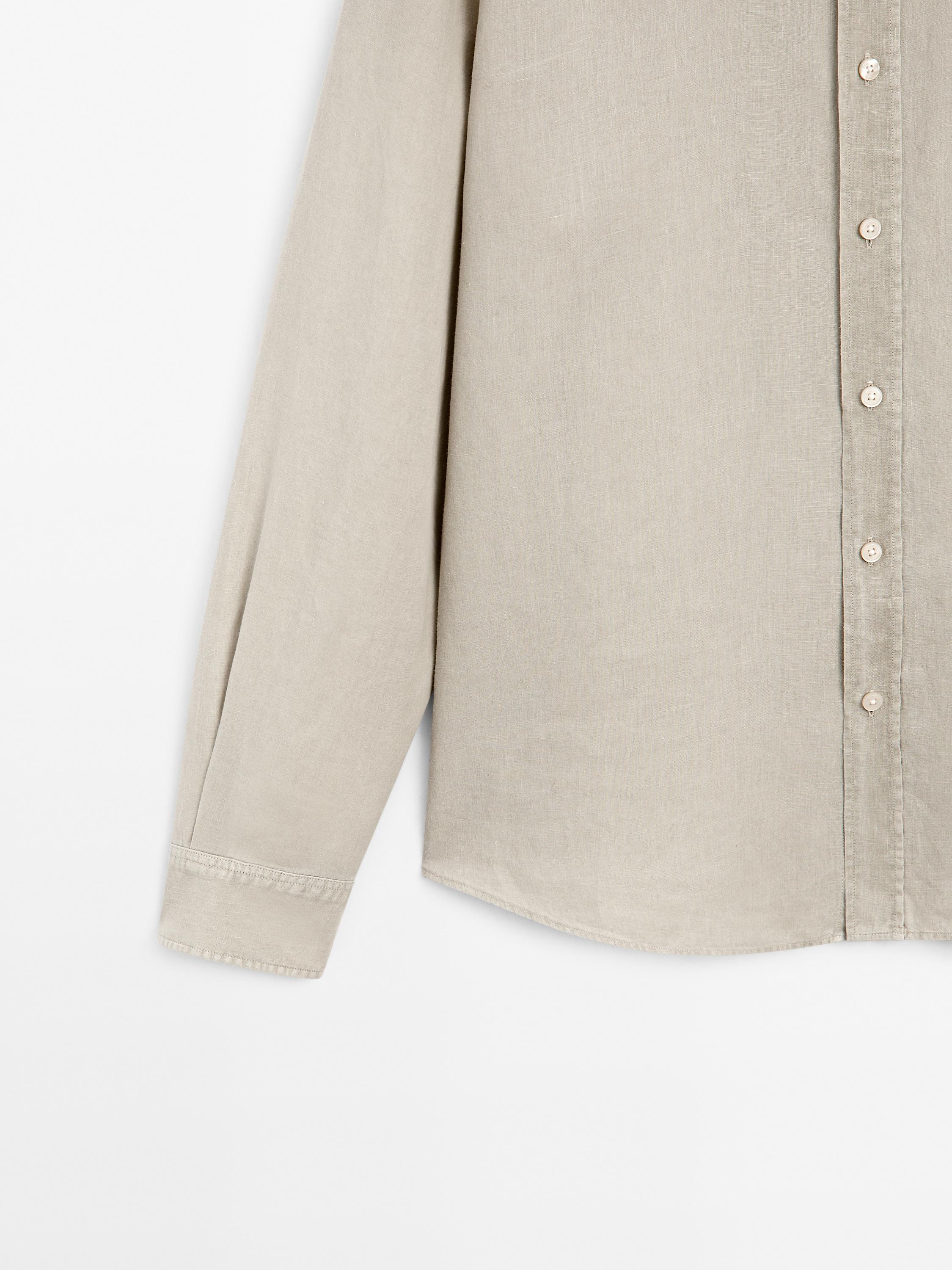 Regular fit shirt with maltinto finish