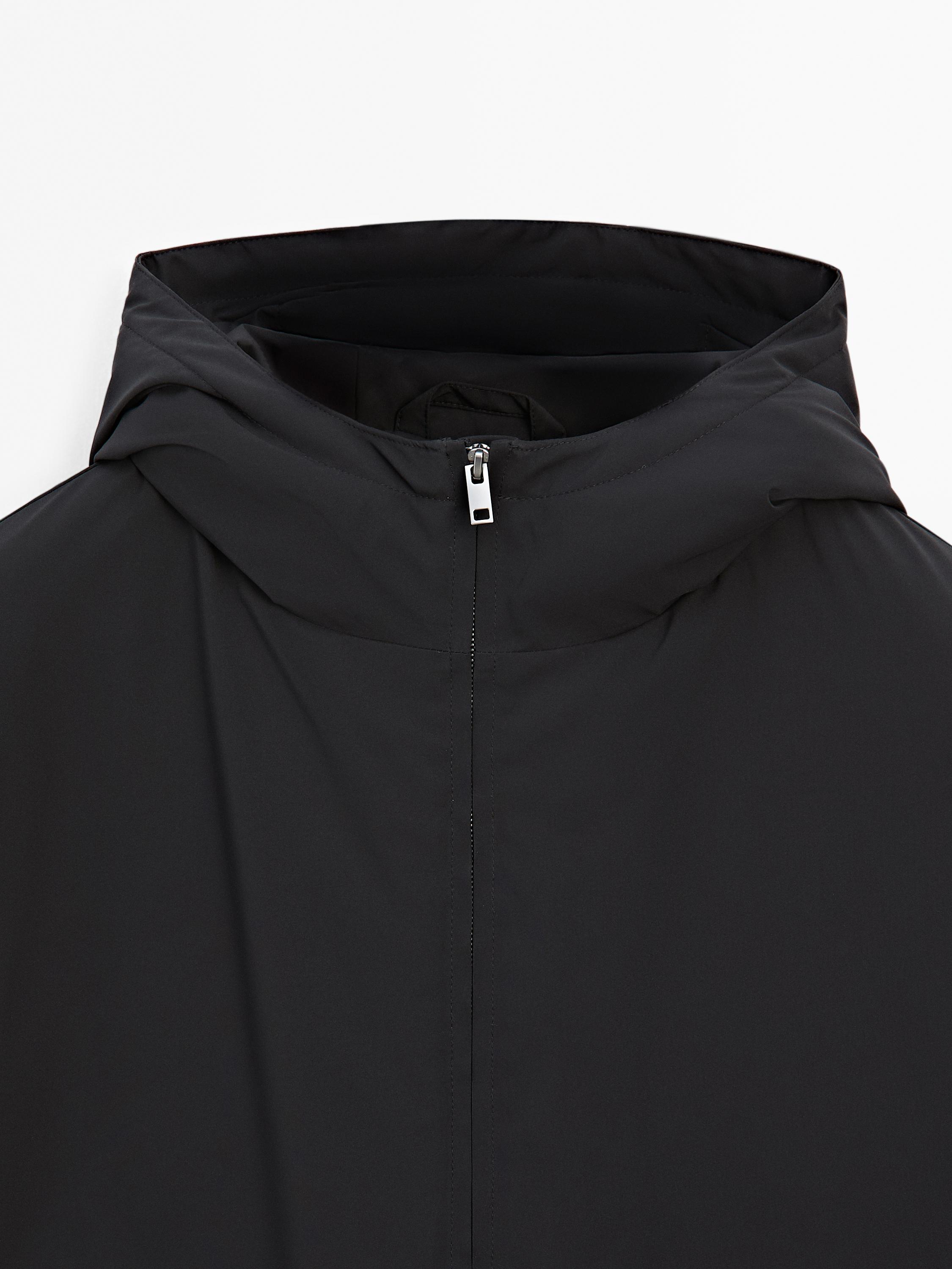 Lightweight quilted parka with hood